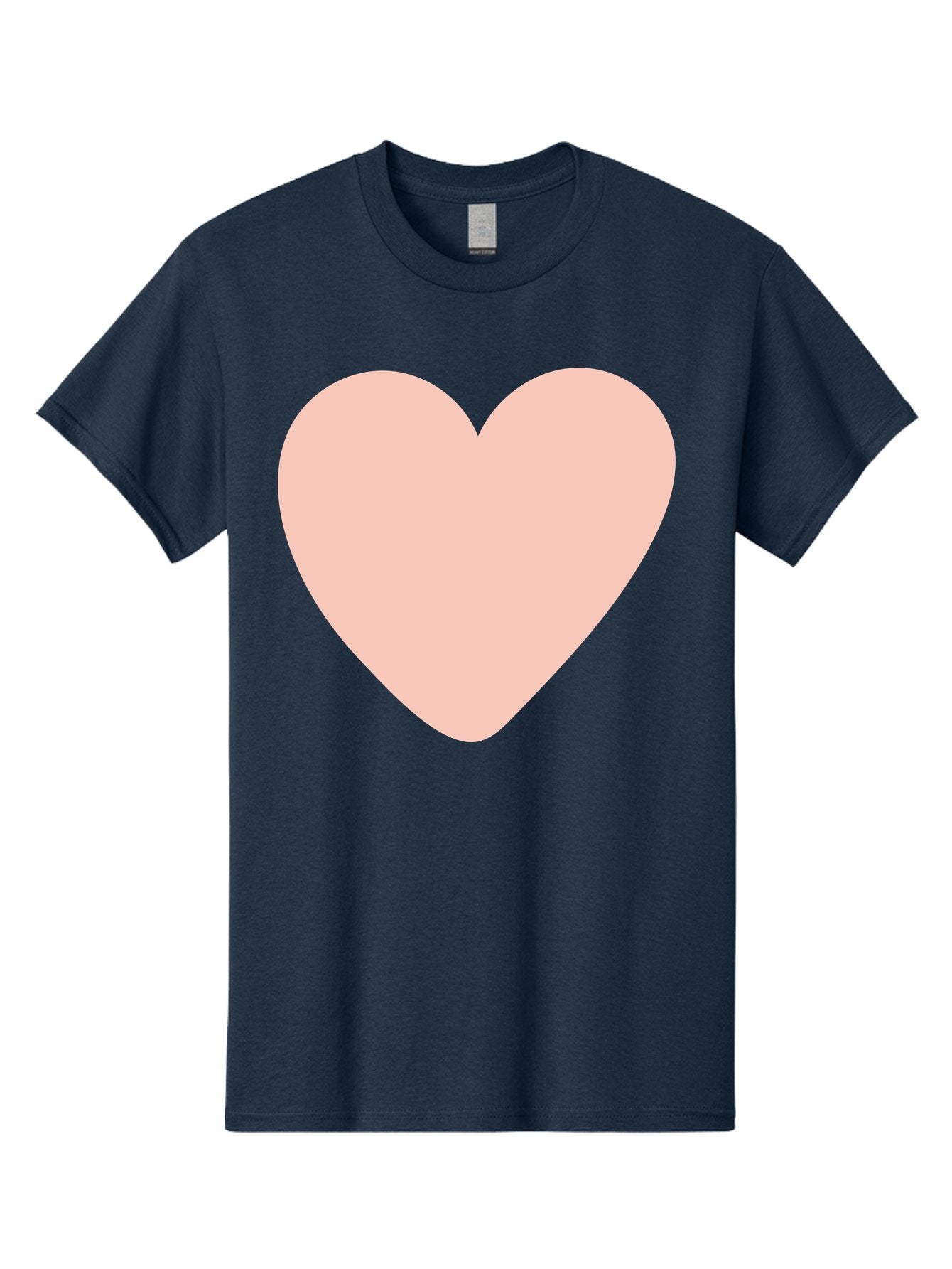 Heart Men'S Graphic Tee, 100% Cotton, Comfortable Casual Summer Wear, Machine Washable, Heart Symbol, Love Icon, Pink Heart, Digital Art, Minimalist Design, Simple Shape, Heart Illustration, Love Symbol Aae025 14