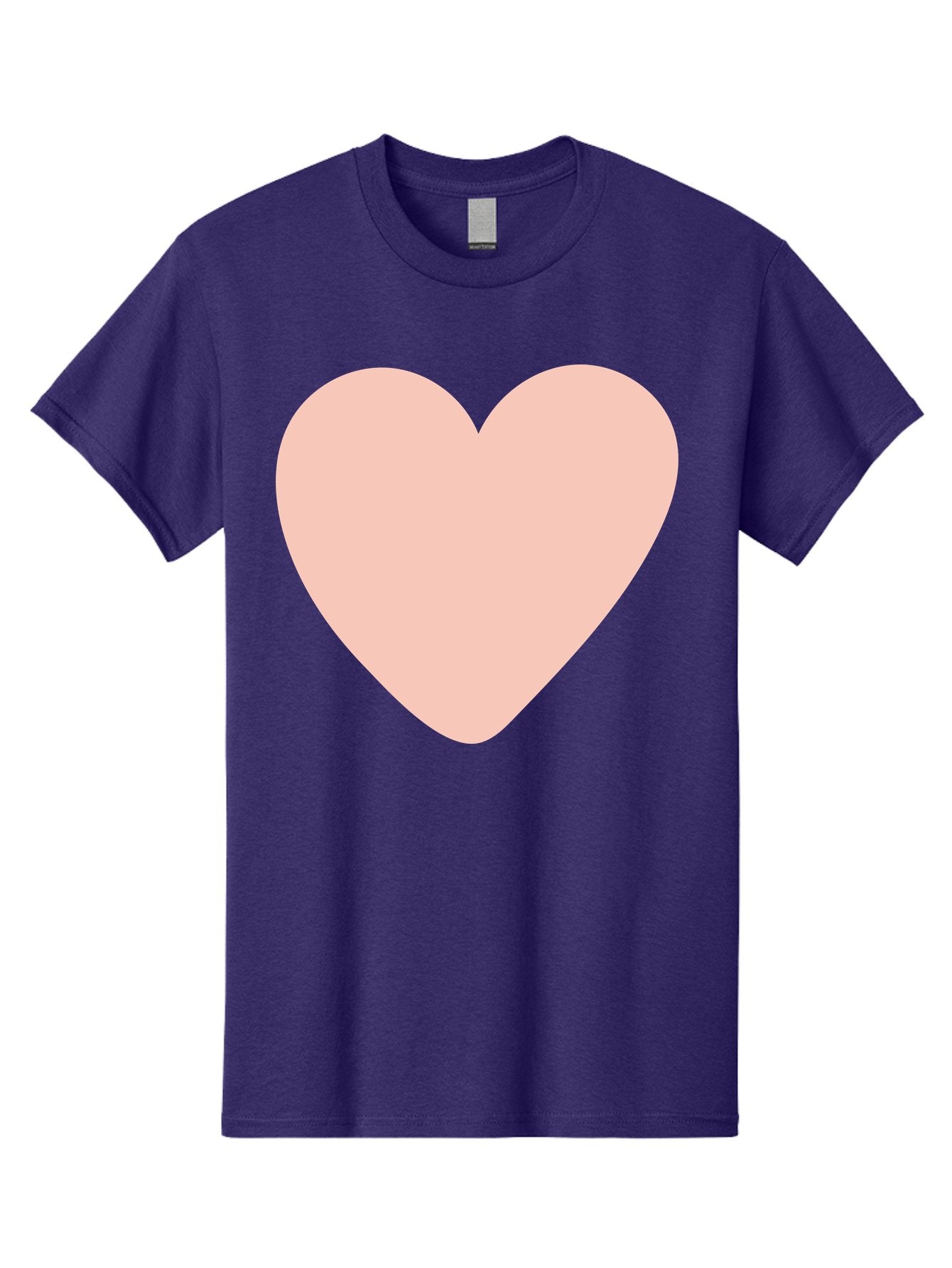 Heart Men'S Graphic Tee, 100% Cotton, Comfortable Casual Summer Wear, Machine Washable, Heart Symbol, Love Icon, Pink Heart, Digital Art, Minimalist Design, Simple Shape, Heart Illustration, Love Symbol Aae025