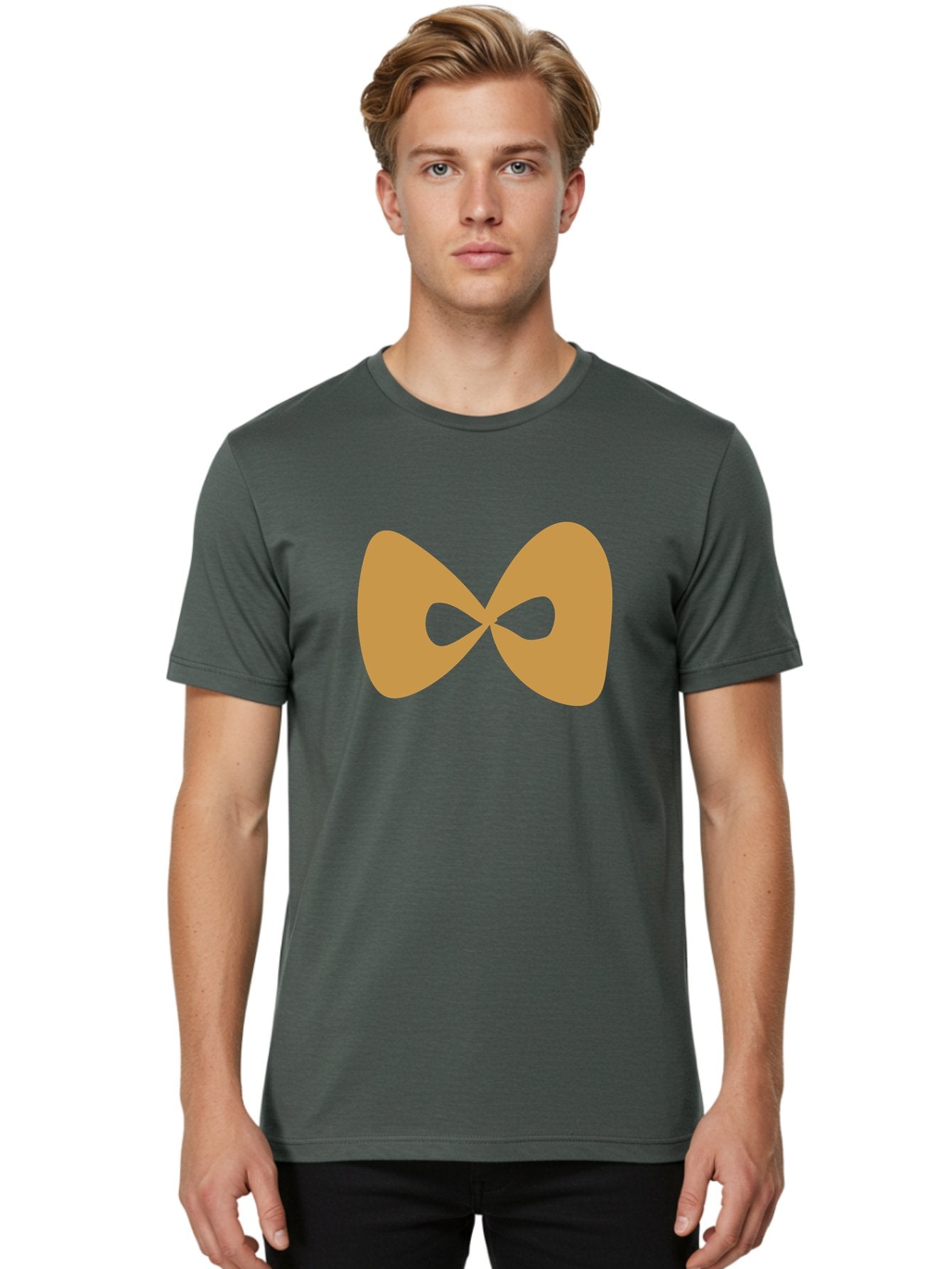 Lemniscate Men'S Graphic Tee, 100% Cotton, Comfortable Casual Summer Wear, Machine Washable, Mathematical Symbol, Infinity Sign, Lemniscate Curve, Geometric Shape, Abstract Design, Symmetrical Figure, Looped Infinity Aae028 24