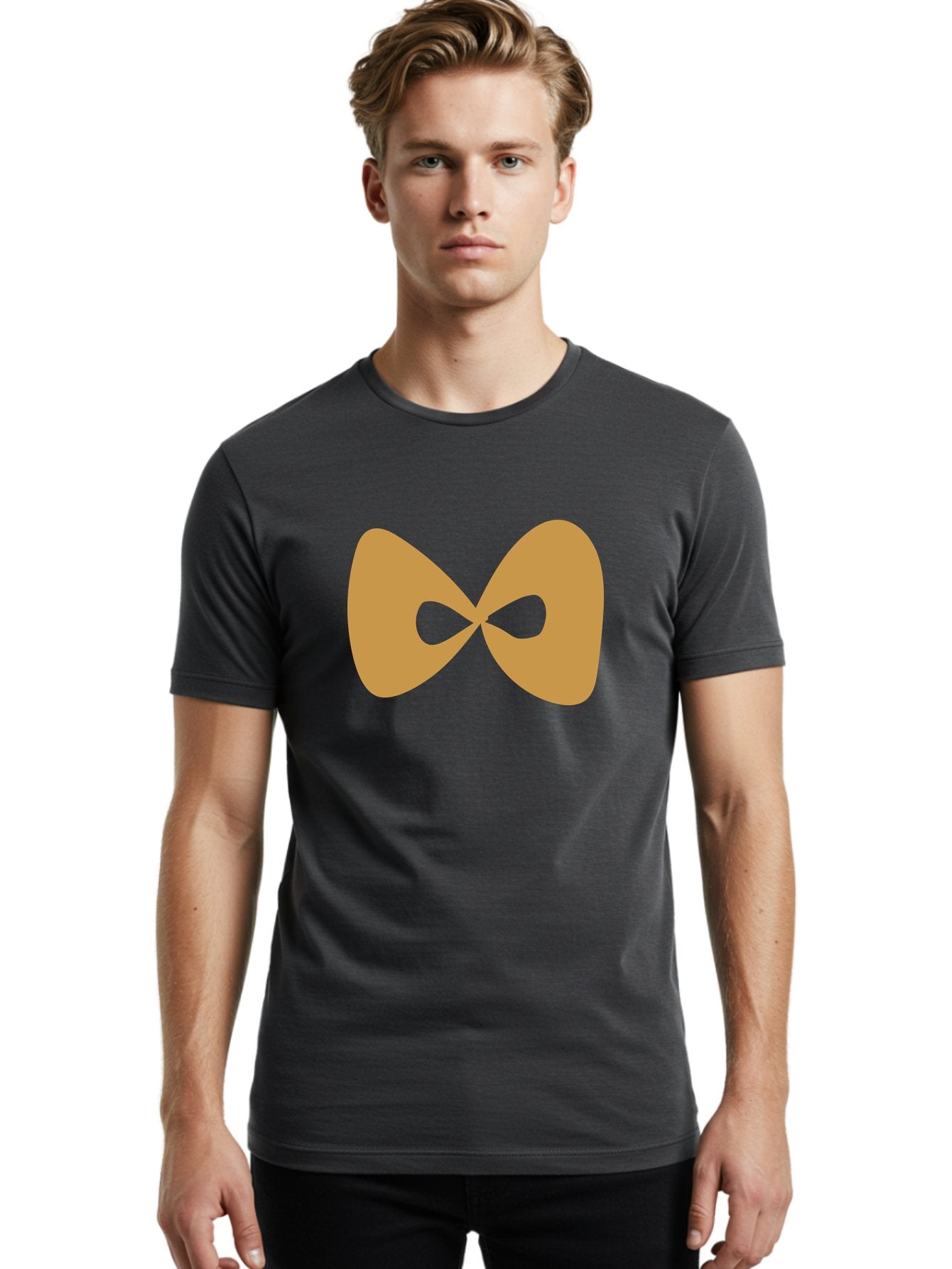 Lemniscate Men'S Graphic Tee, 100% Cotton, Comfortable Casual Summer Wear, Machine Washable, Mathematical Symbol, Infinity Sign, Lemniscate Curve, Geometric Shape, Abstract Design, Symmetrical Figure, Looped Infinity Aae028 25