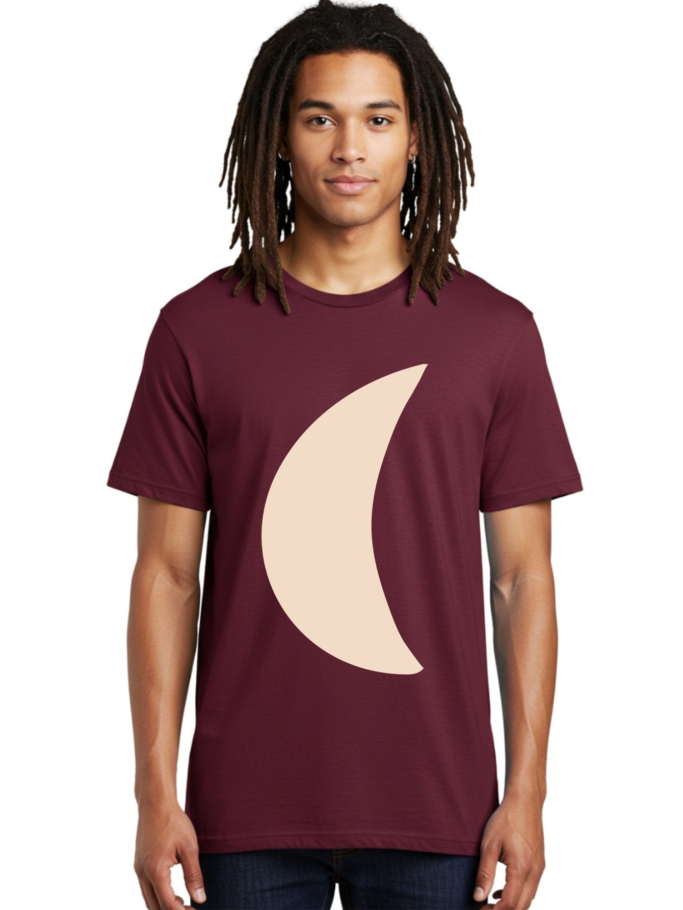 Moon Men'S Graphic Tee, 100% Cotton, Comfortable Casual Summer Wear, Machine Washable, Crescent Moon, Moon Shape, Minimalist Design, Simple Art, Lunar Symbol, Celestial Body, Abstract Illustration Aae032 29