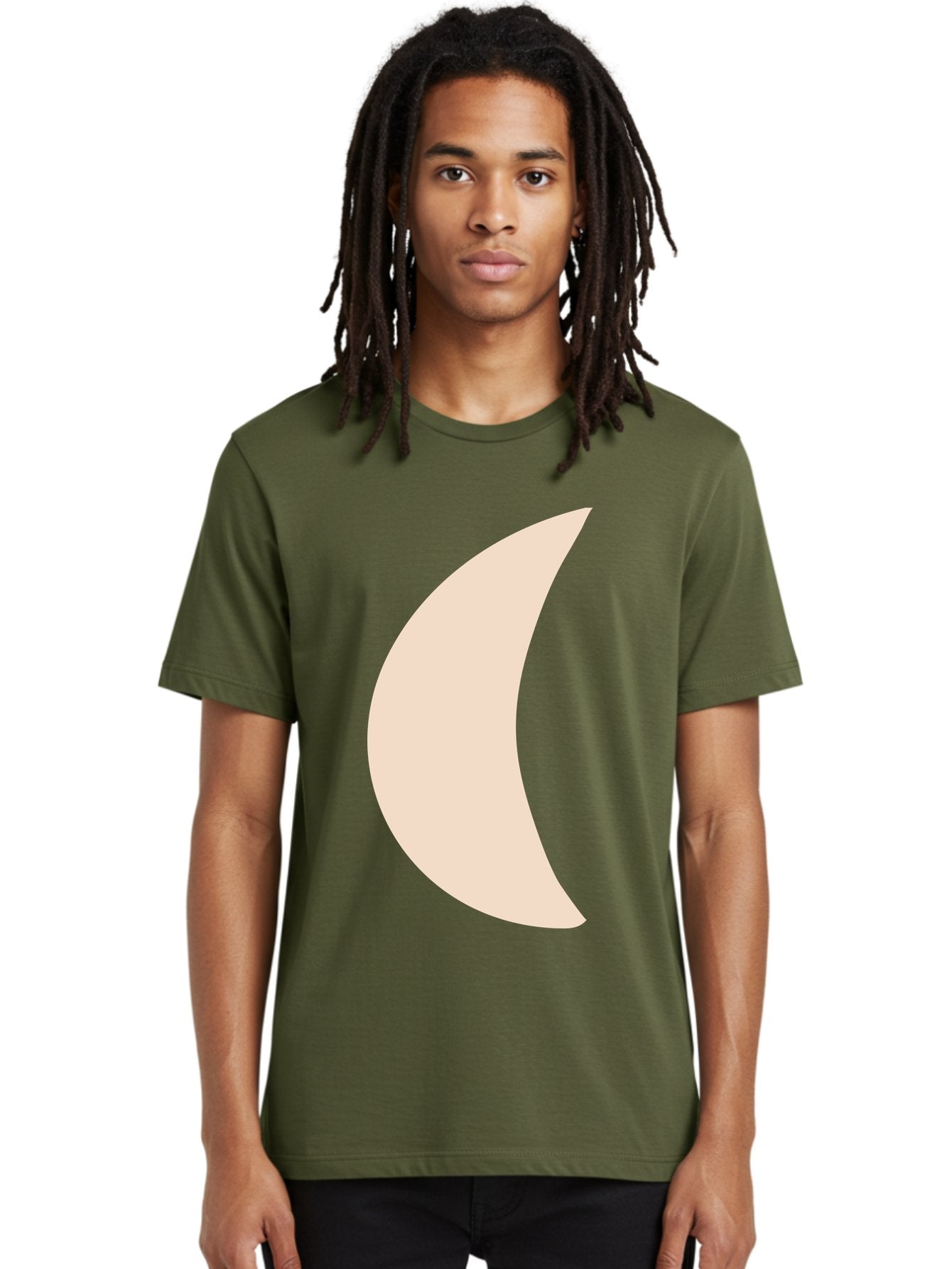 Moon Men'S Graphic Tee, 100% Cotton, Comfortable Casual Summer Wear, Machine Washable, Crescent Moon, Moon Shape, Minimalist Design, Simple Art, Lunar Symbol, Celestial Body, Abstract Illustration Aae032 26