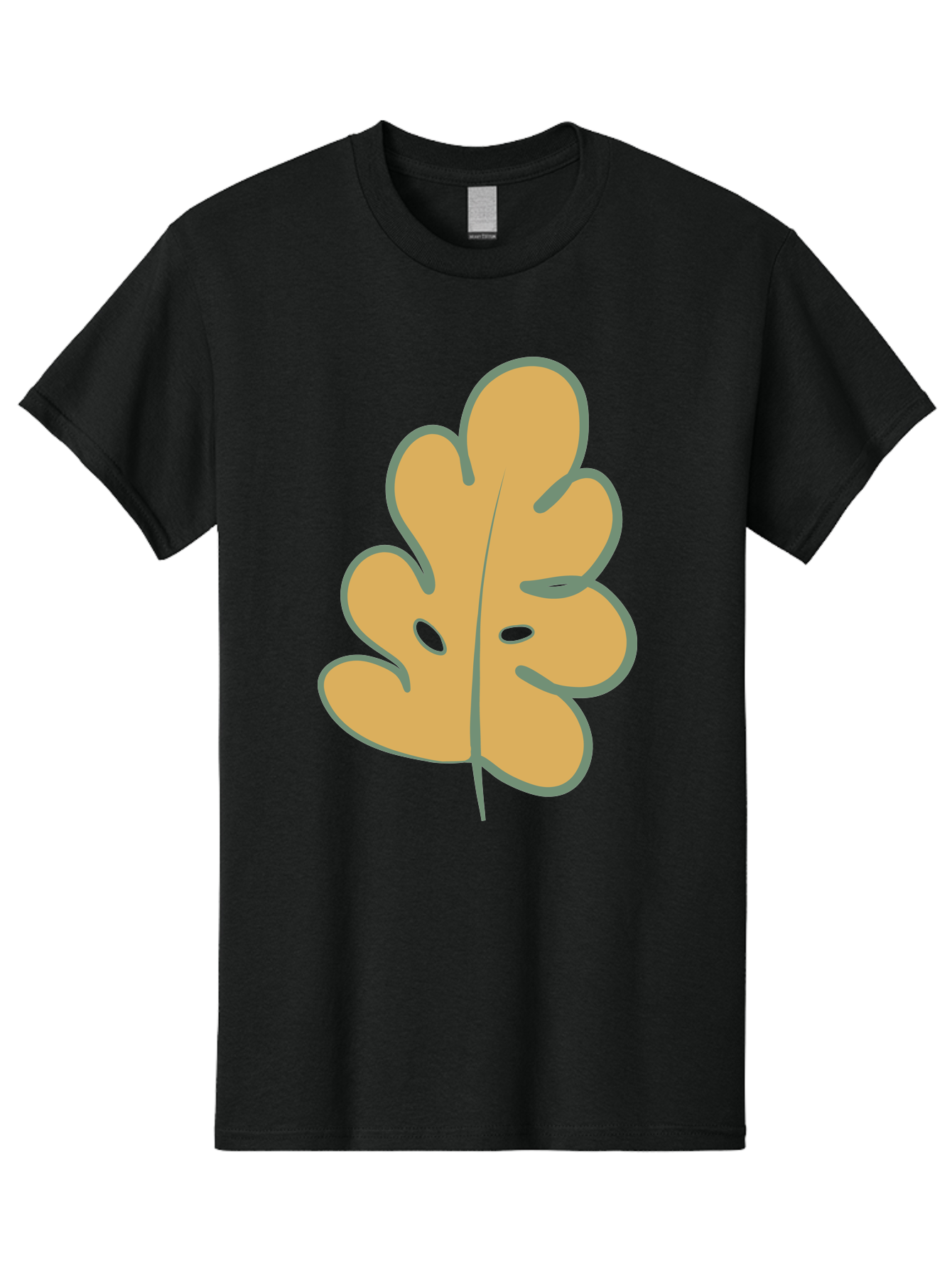 Oak-Leaf Men'S Graphic Tee, 100% Cotton, Comfortable Casual Summer Wear, Machine Washable, Oak Leaf, Cartoon Leaf, Autumn Foliage, Fall Colors, Nature Illustration, Simple Graphic, Leaf Design, Orange Leaf Aae034 29