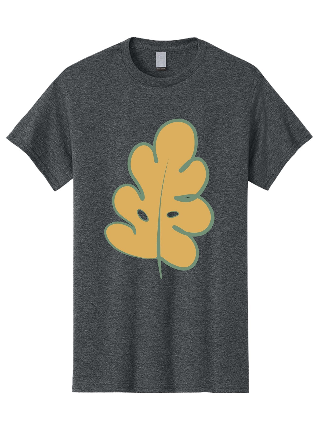 Oak-Leaf Men'S Graphic Tee, 100% Cotton, Comfortable Casual Summer Wear, Machine Washable, Oak Leaf, Cartoon Leaf, Autumn Foliage, Fall Colors, Nature Illustration, Simple Graphic, Leaf Design, Orange Leaf Aae034 7