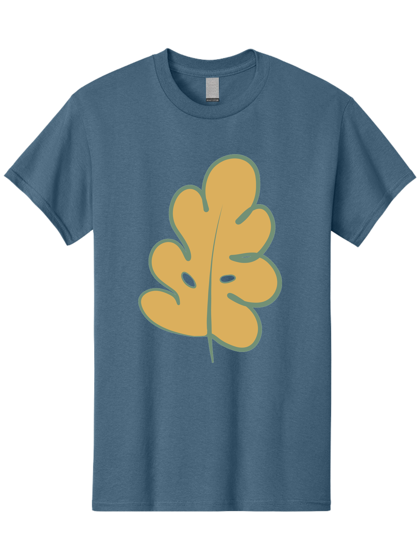 Oak-Leaf Men'S Graphic Tee, 100% Cotton, Comfortable Casual Summer Wear, Machine Washable, Oak Leaf, Cartoon Leaf, Autumn Foliage, Fall Colors, Nature Illustration, Simple Graphic, Leaf Design, Orange Leaf Aae034 7