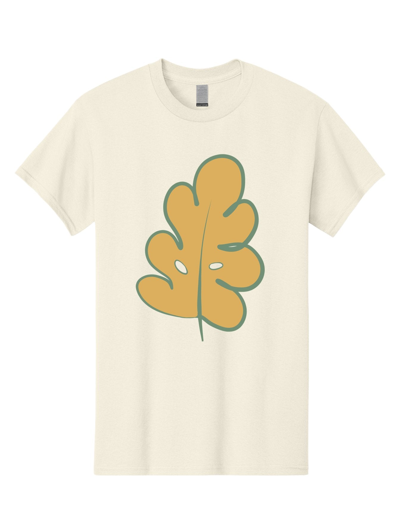 Oak-Leaf Men'S Graphic Tee, 100% Cotton, Comfortable Casual Summer Wear, Machine Washable, Oak Leaf, Cartoon Leaf, Autumn Foliage, Fall Colors, Nature Illustration, Simple Graphic, Leaf Design, Orange Leaf Aae034 14