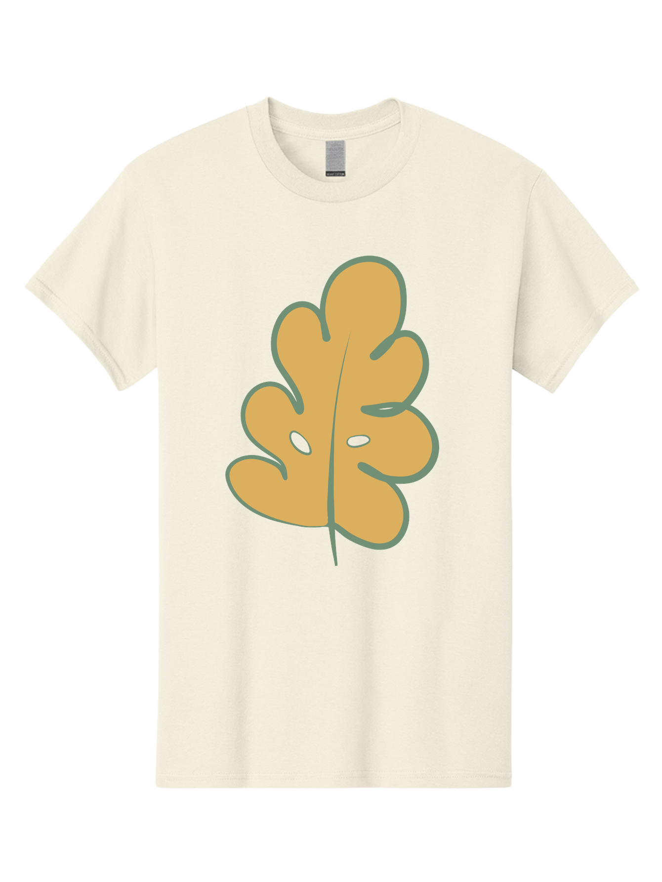 Oak-Leaf Men'S Graphic Tee, 100% Cotton, Comfortable Casual Summer Wear, Machine Washable, Oak Leaf, Cartoon Leaf, Autumn Foliage, Fall Colors, Nature Illustration, Simple Graphic, Leaf Design, Orange Leaf Aae034 3