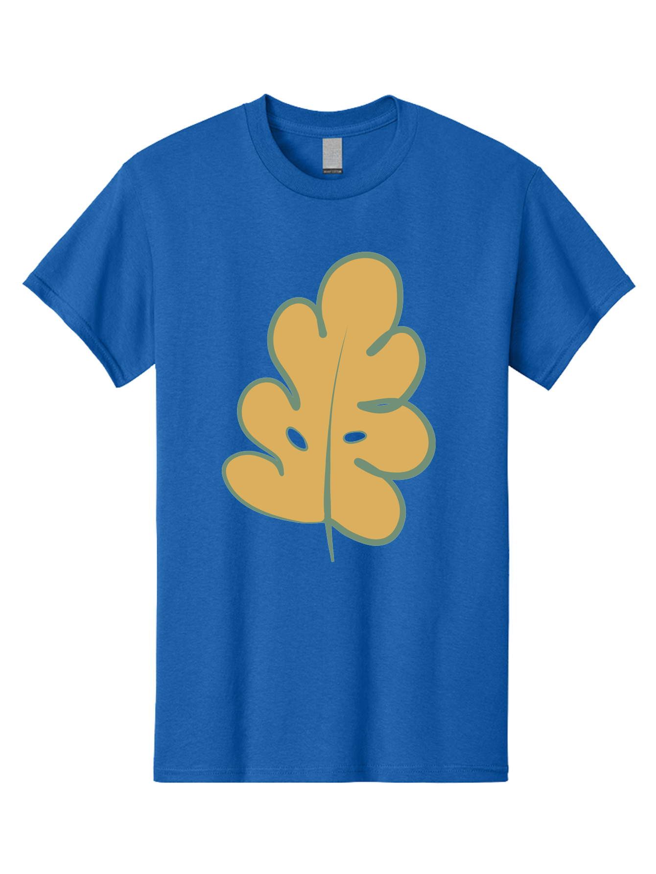 Oak-Leaf Men'S Graphic Tee, 100% Cotton, Comfortable Casual Summer Wear, Machine Washable, Oak Leaf, Cartoon Leaf, Autumn Foliage, Fall Colors, Nature Illustration, Simple Graphic, Leaf Design, Orange Leaf Aae034 27