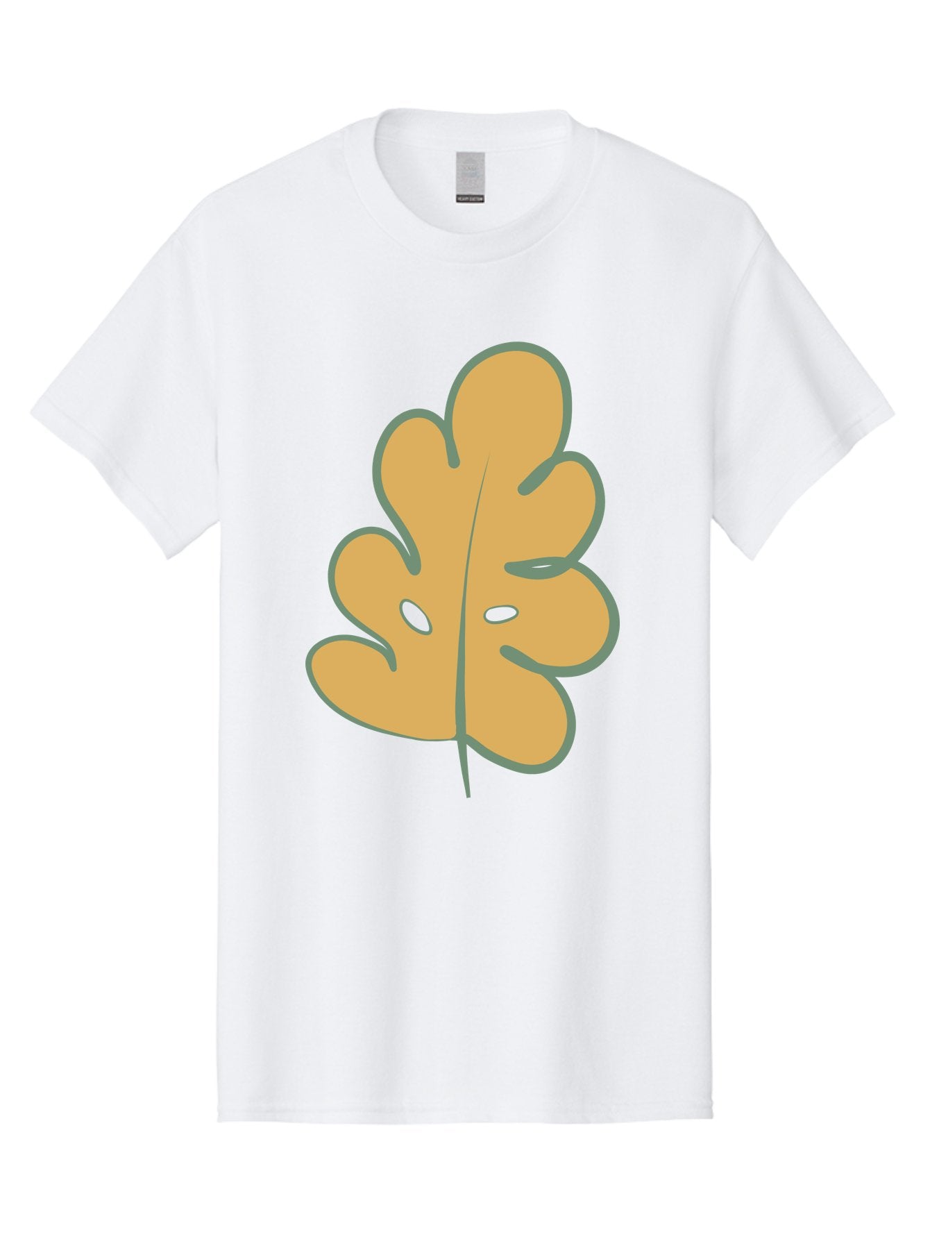 Oak-Leaf Men'S Graphic Tee, 100% Cotton, Comfortable Casual Summer Wear, Machine Washable, Oak Leaf, Cartoon Leaf, Autumn Foliage, Fall Colors, Nature Illustration, Simple Graphic, Leaf Design, Orange Leaf Aae034 9