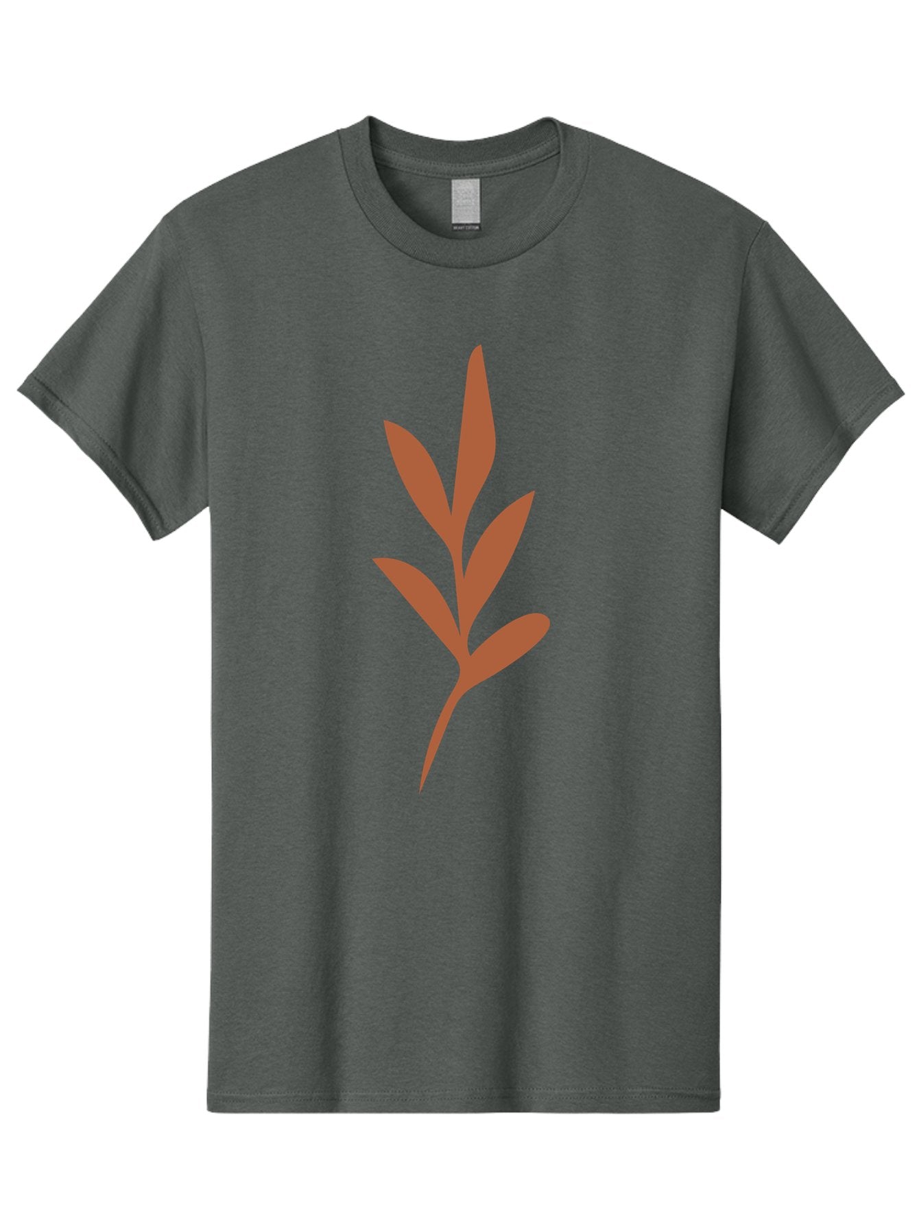 Olive-Branch Men'S Graphic Tee, 100% Cotton, Comfortable Casual Summer Wear, Machine Washable, Red Leaves, Leafy Branch, Minimalist Design, Simple Graphics, Red Foliage, Leaf Silhouette, Natural Elements, Graphic Art Aae035 13