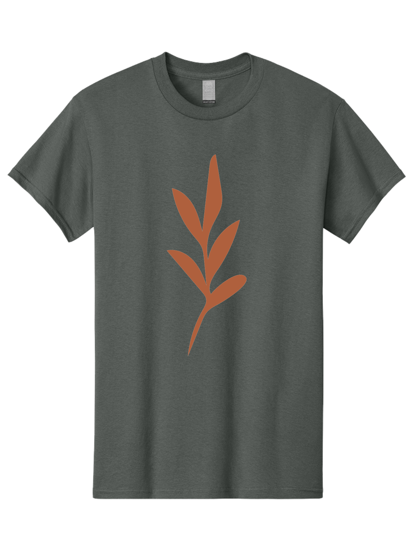 Olive-Branch Men'S Graphic Tee, 100% Cotton, Comfortable Casual Summer Wear, Machine Washable, Red Leaves, Leafy Branch, Minimalist Design, Simple Graphics, Red Foliage, Leaf Silhouette, Natural Elements, Graphic Art Aae035 29