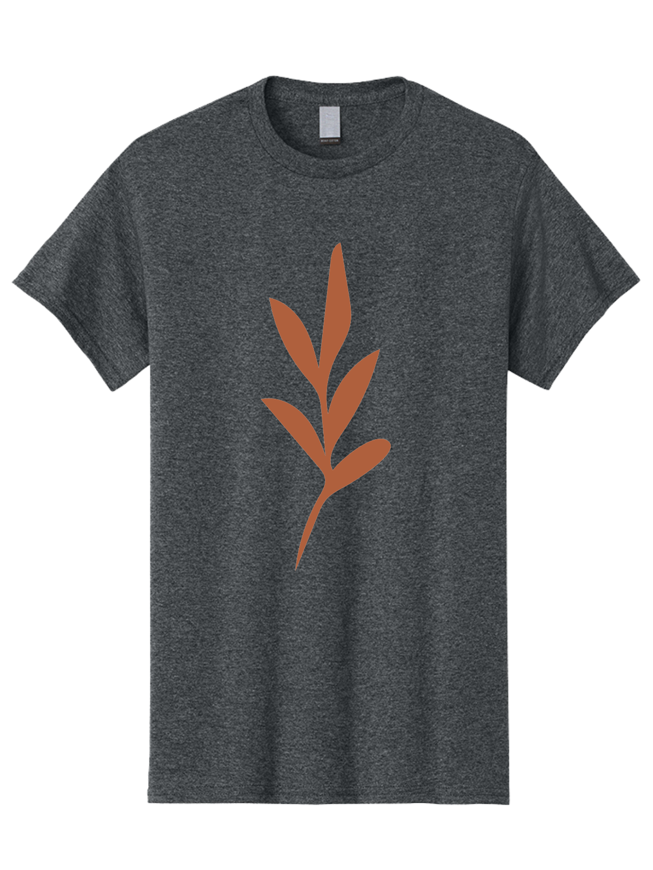 Olive-Branch Men'S Graphic Tee, 100% Cotton, Comfortable Casual Summer Wear, Machine Washable, Red Leaves, Leafy Branch, Minimalist Design, Simple Graphics, Red Foliage, Leaf Silhouette, Natural Elements, Graphic Art Aae035 23