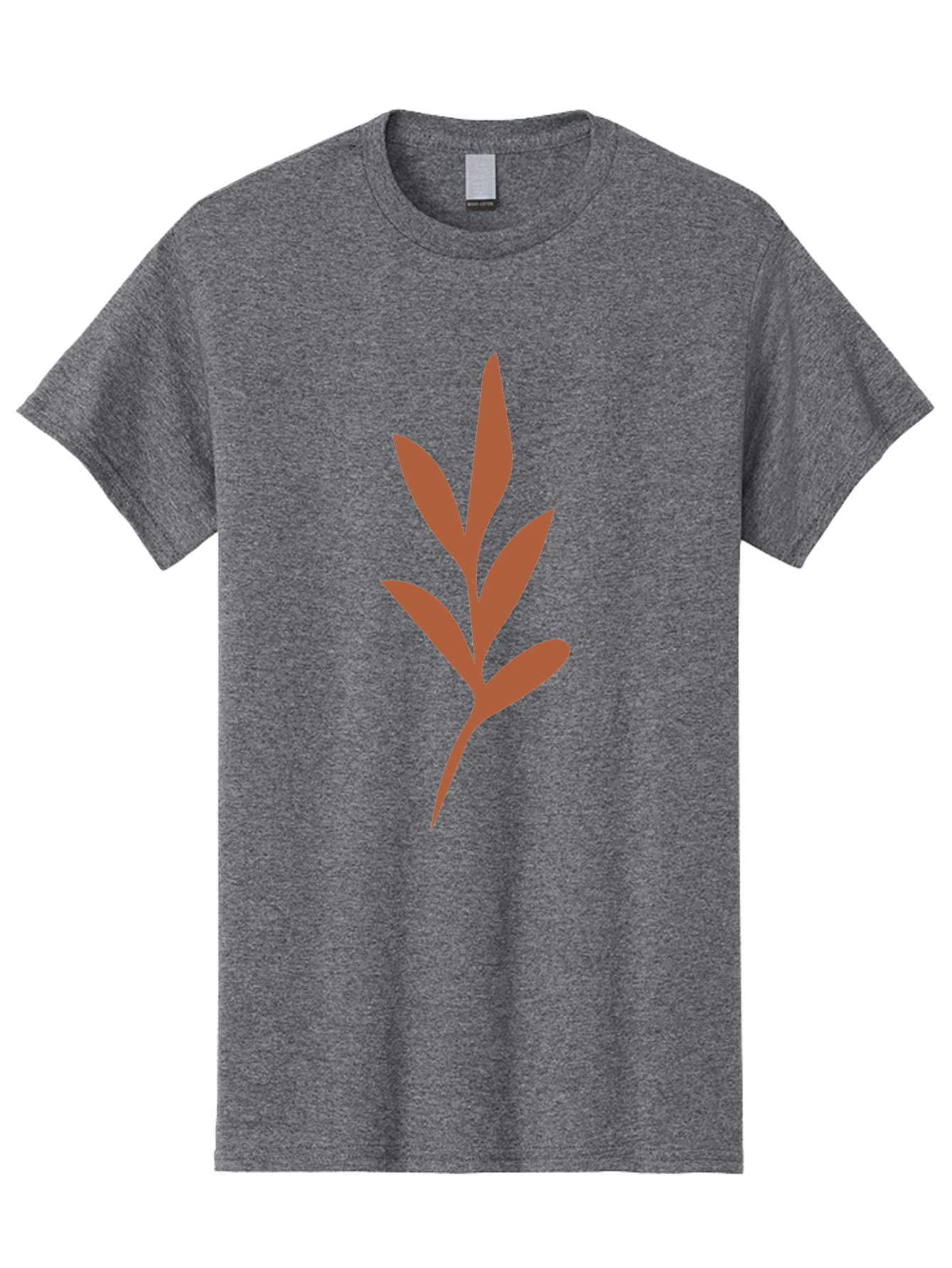 Olive-Branch Men'S Graphic Tee, 100% Cotton, Comfortable Casual Summer Wear, Machine Washable, Red Leaves, Leafy Branch, Minimalist Design, Simple Graphics, Red Foliage, Leaf Silhouette, Natural Elements, Graphic Art Aae035 5
