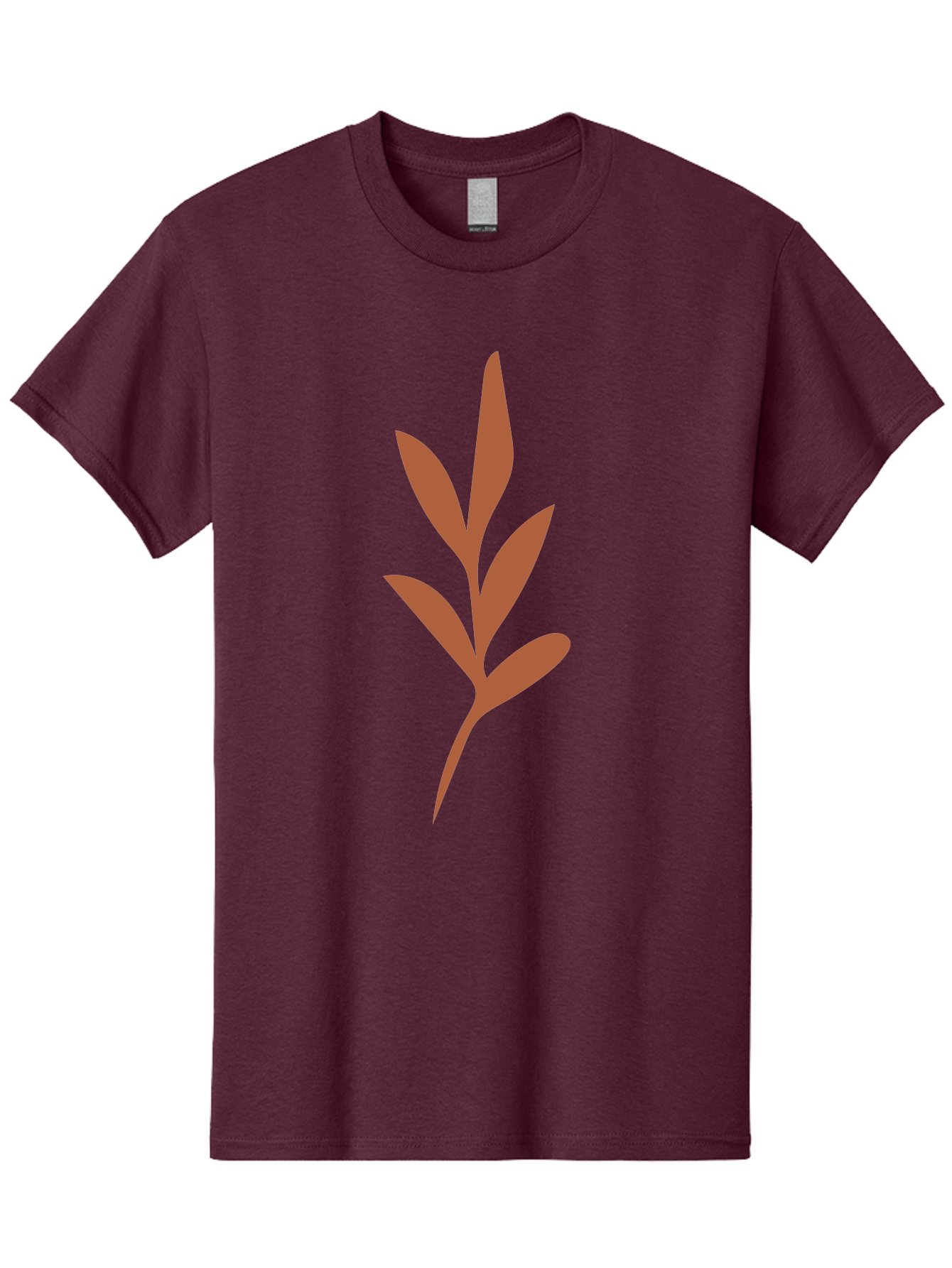 Olive-Branch Men'S Graphic Tee, 100% Cotton, Comfortable Casual Summer Wear, Machine Washable, Red Leaves, Leafy Branch, Minimalist Design, Simple Graphics, Red Foliage, Leaf Silhouette, Natural Elements, Graphic Art Aae035 7