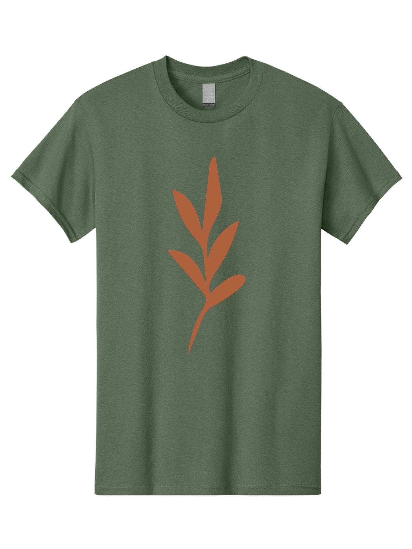 Olive-Branch Men'S Graphic Tee, 100% Cotton, Comfortable Casual Summer Wear, Machine Washable, Red Leaves, Leafy Branch, Minimalist Design, Simple Graphics, Red Foliage, Leaf Silhouette, Natural Elements, Graphic Art Aae035 10
