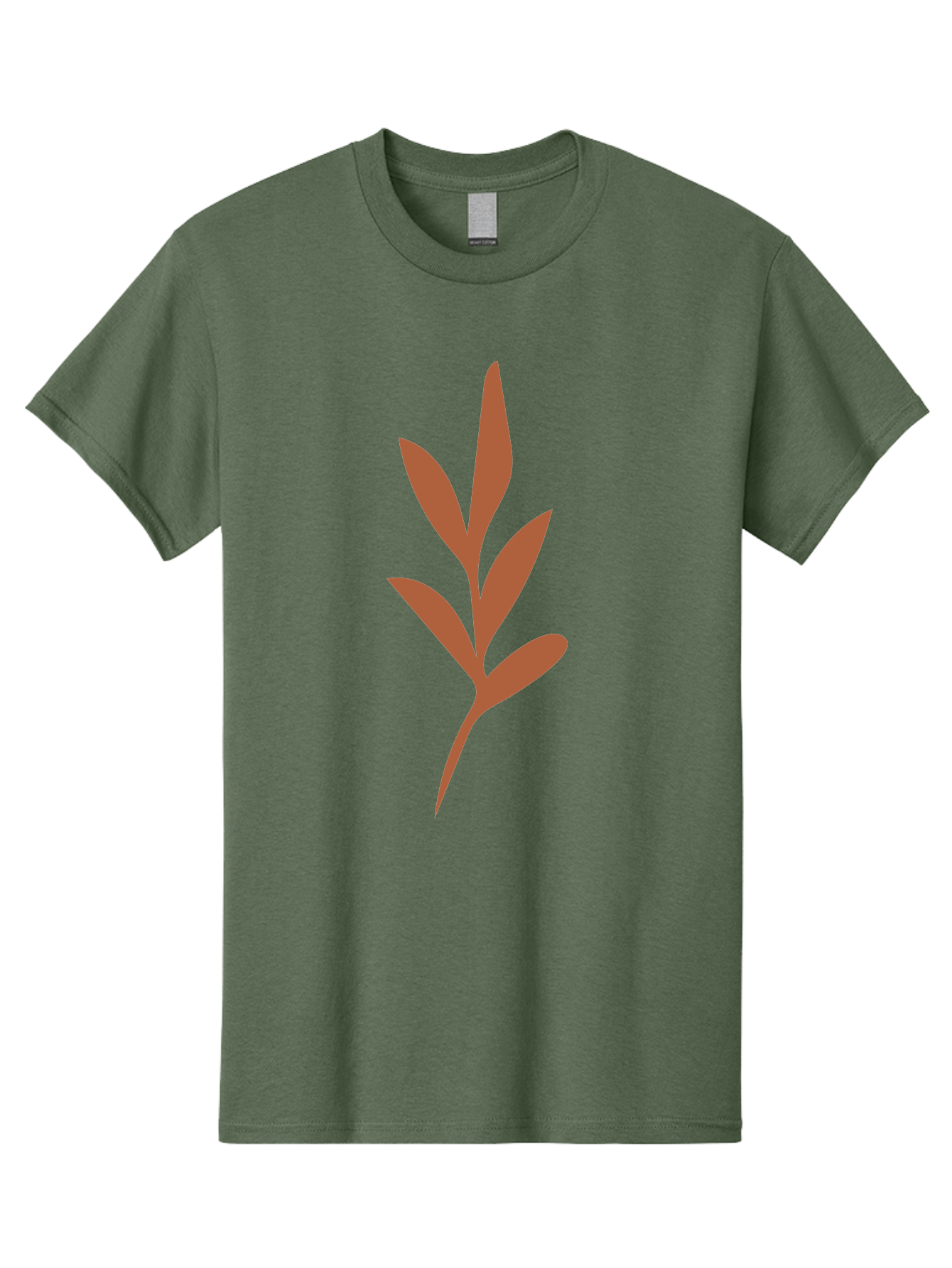 Olive-Branch Men'S Graphic Tee, 100% Cotton, Comfortable Casual Summer Wear, Machine Washable, Red Leaves, Leafy Branch, Minimalist Design, Simple Graphics, Red Foliage, Leaf Silhouette, Natural Elements, Graphic Art Aae035 27