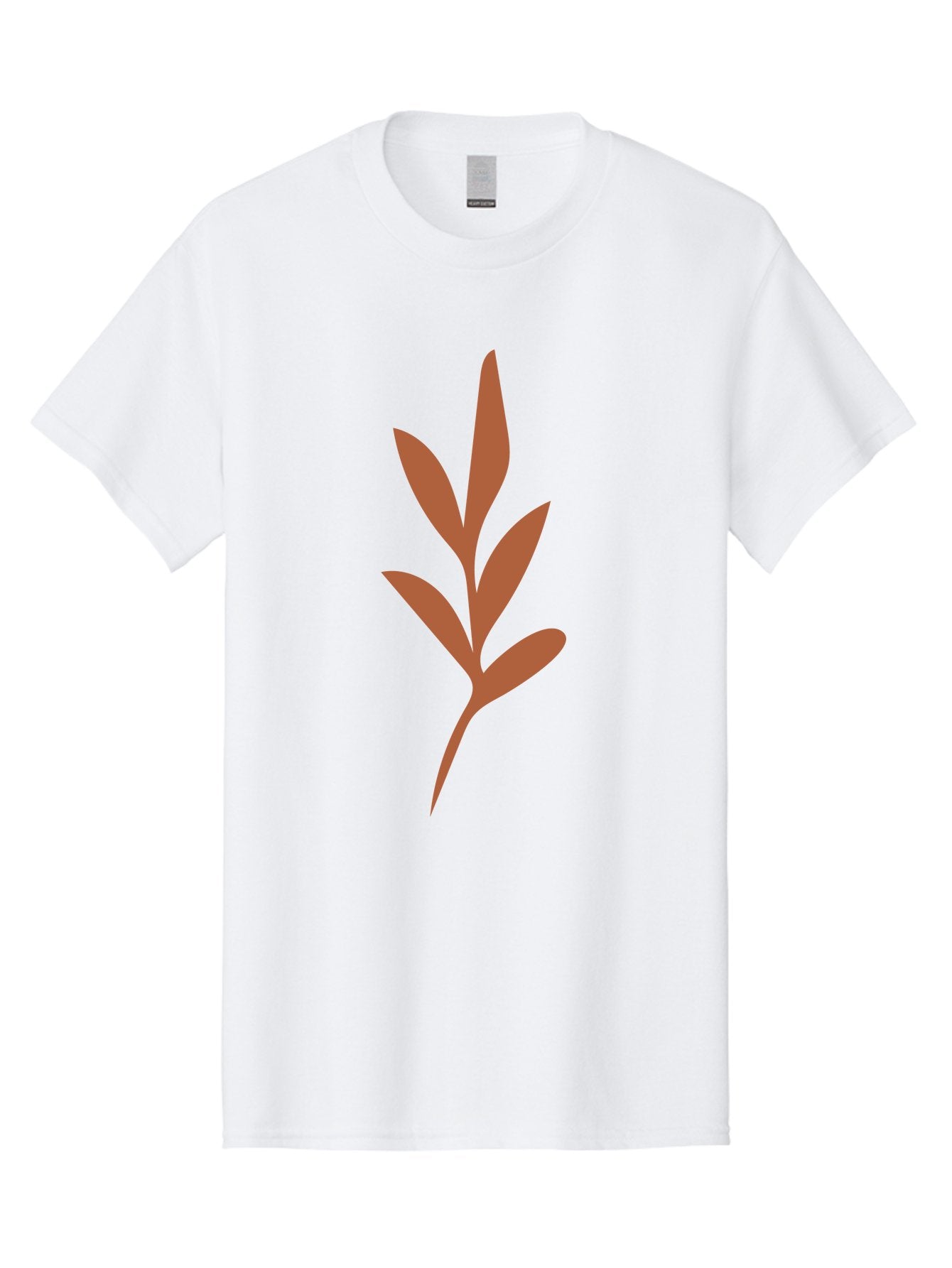 Olive-Branch Men'S Graphic Tee, 100% Cotton, Comfortable Casual Summer Wear, Machine Washable, Red Leaves, Leafy Branch, Minimalist Design, Simple Graphics, Red Foliage, Leaf Silhouette, Natural Elements, Graphic Art Aae035 3