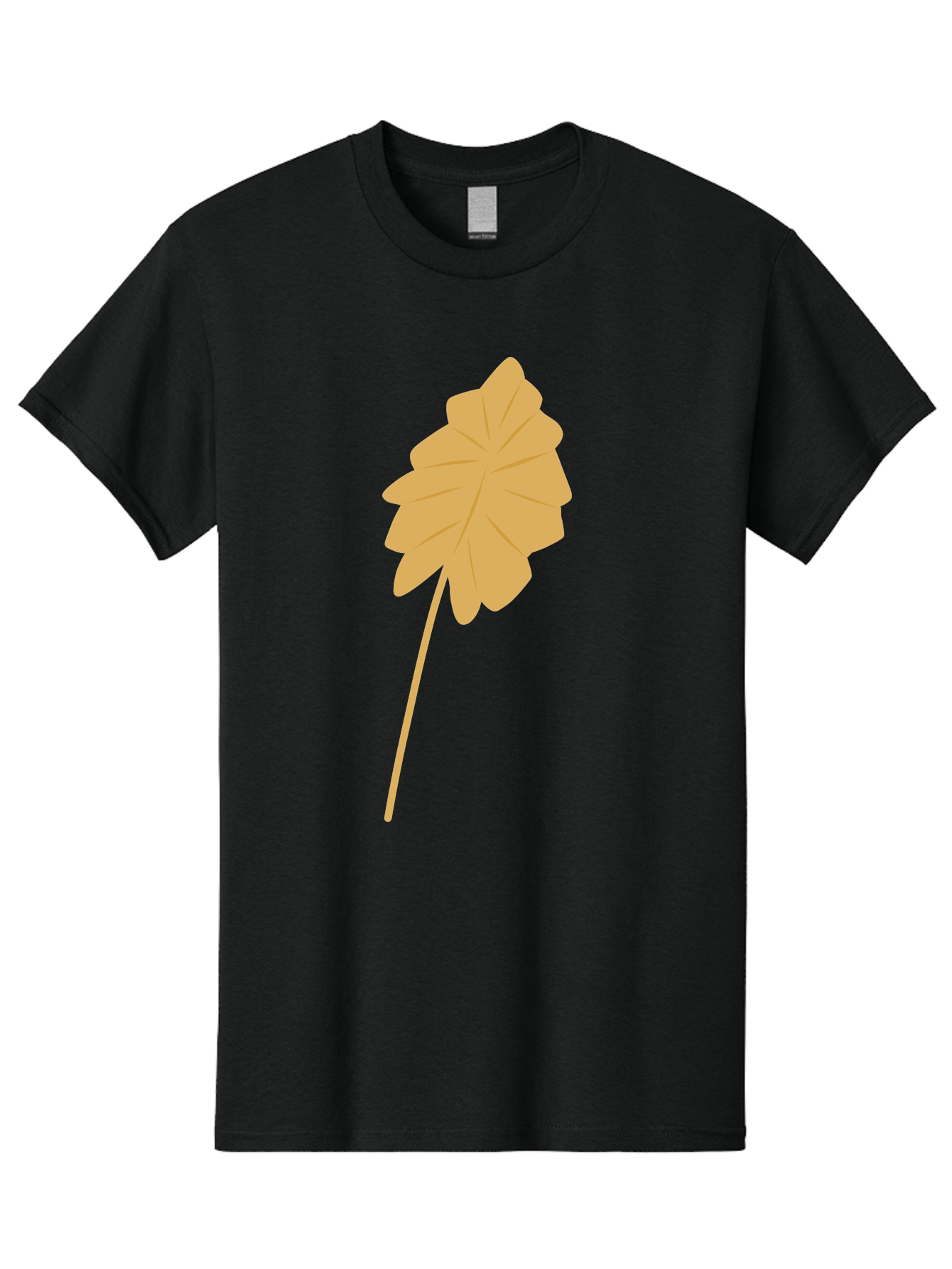 Orange-Leaf Men'S Graphic Tee, 100% Cotton, Comfortable Casual Summer Wear, Machine Washable, Golden Leaf, Simple Design, Autumn Symbol, Nature Icon, Vibrant Yellow, Leaf Illustration, Digital Art Aae036 11