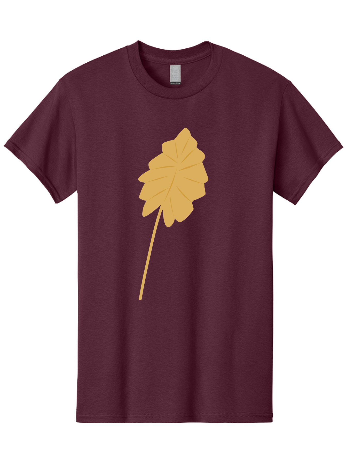 Orange-Leaf Men'S Graphic Tee, 100% Cotton, Comfortable Casual Summer Wear, Machine Washable, Golden Leaf, Simple Design, Autumn Symbol, Nature Icon, Vibrant Yellow, Leaf Illustration, Digital Art Aae036 9