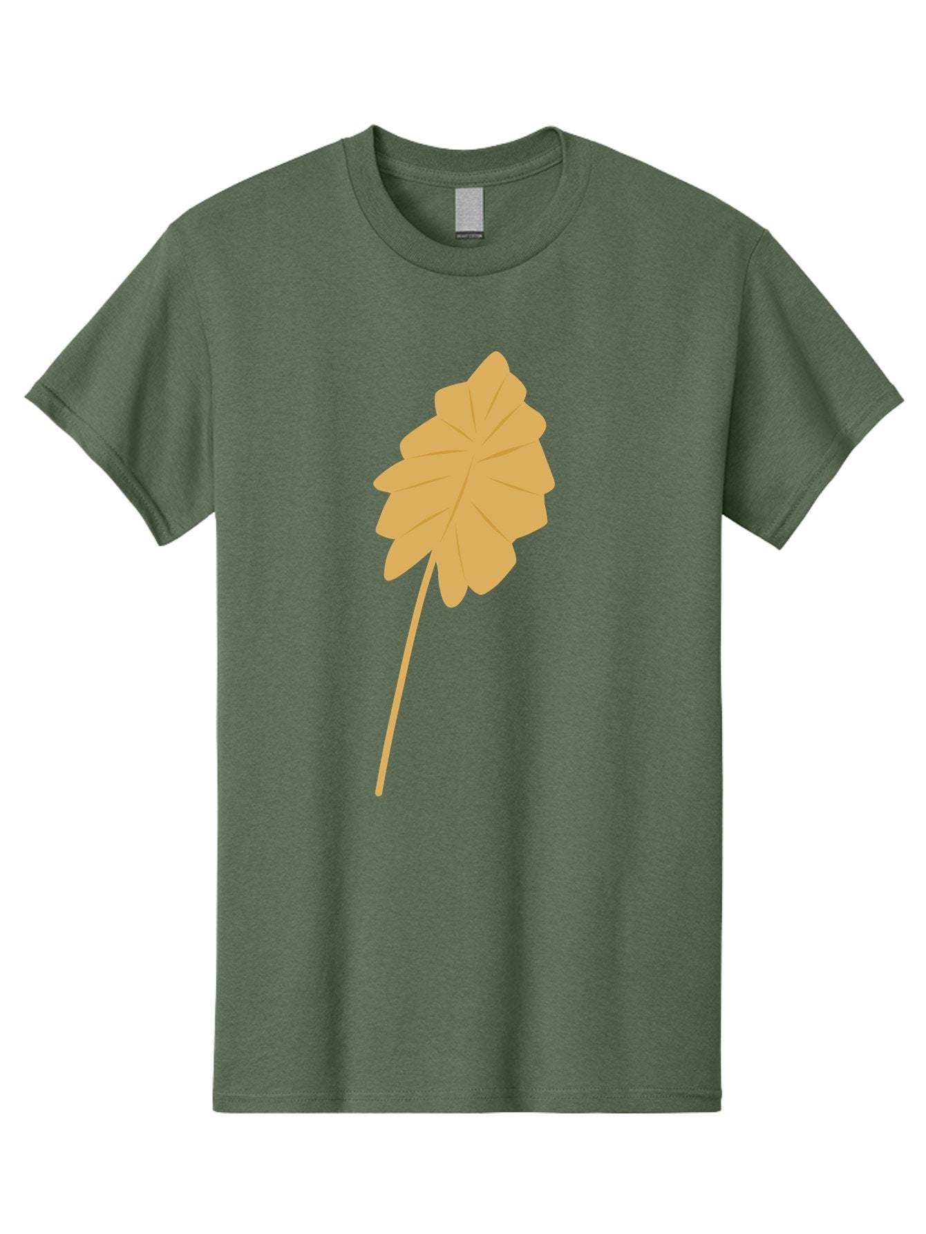 Orange-Leaf Men'S Graphic Tee, 100% Cotton, Comfortable Casual Summer Wear, Machine Washable, Golden Leaf, Simple Design, Autumn Symbol, Nature Icon, Vibrant Yellow, Leaf Illustration, Digital Art Aae036 11