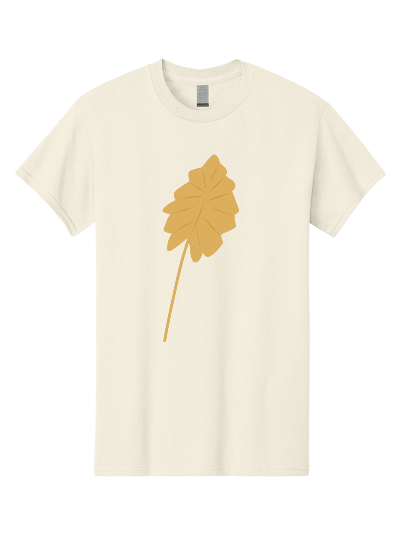 Orange-Leaf Men'S Graphic Tee, 100% Cotton, Comfortable Casual Summer Wear, Machine Washable, Golden Leaf, Simple Design, Autumn Symbol, Nature Icon, Vibrant Yellow, Leaf Illustration, Digital Art Aae036 23