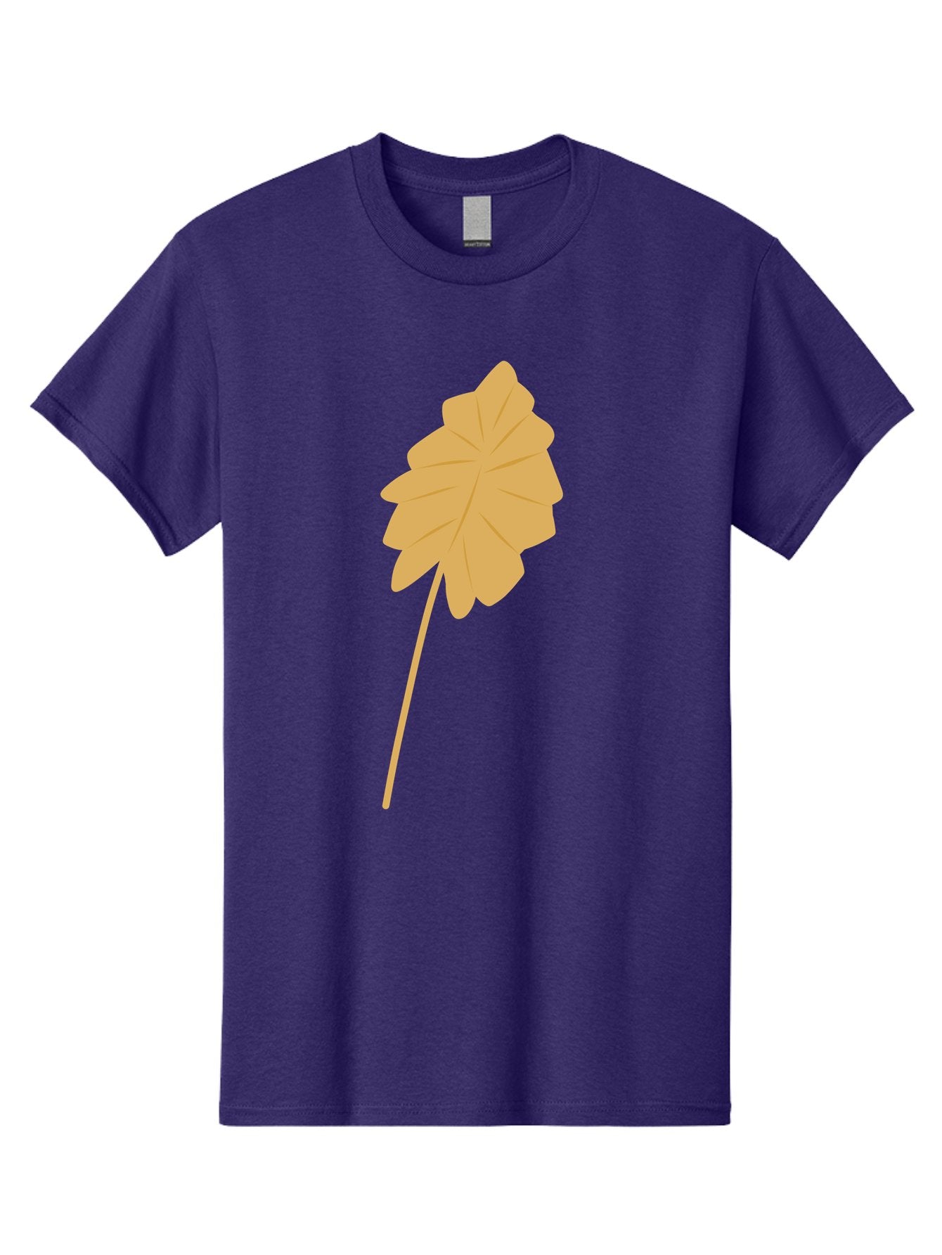 Orange-Leaf Men'S Graphic Tee, 100% Cotton, Comfortable Casual Summer Wear, Machine Washable, Golden Leaf, Simple Design, Autumn Symbol, Nature Icon, Vibrant Yellow, Leaf Illustration, Digital Art Aae036 14