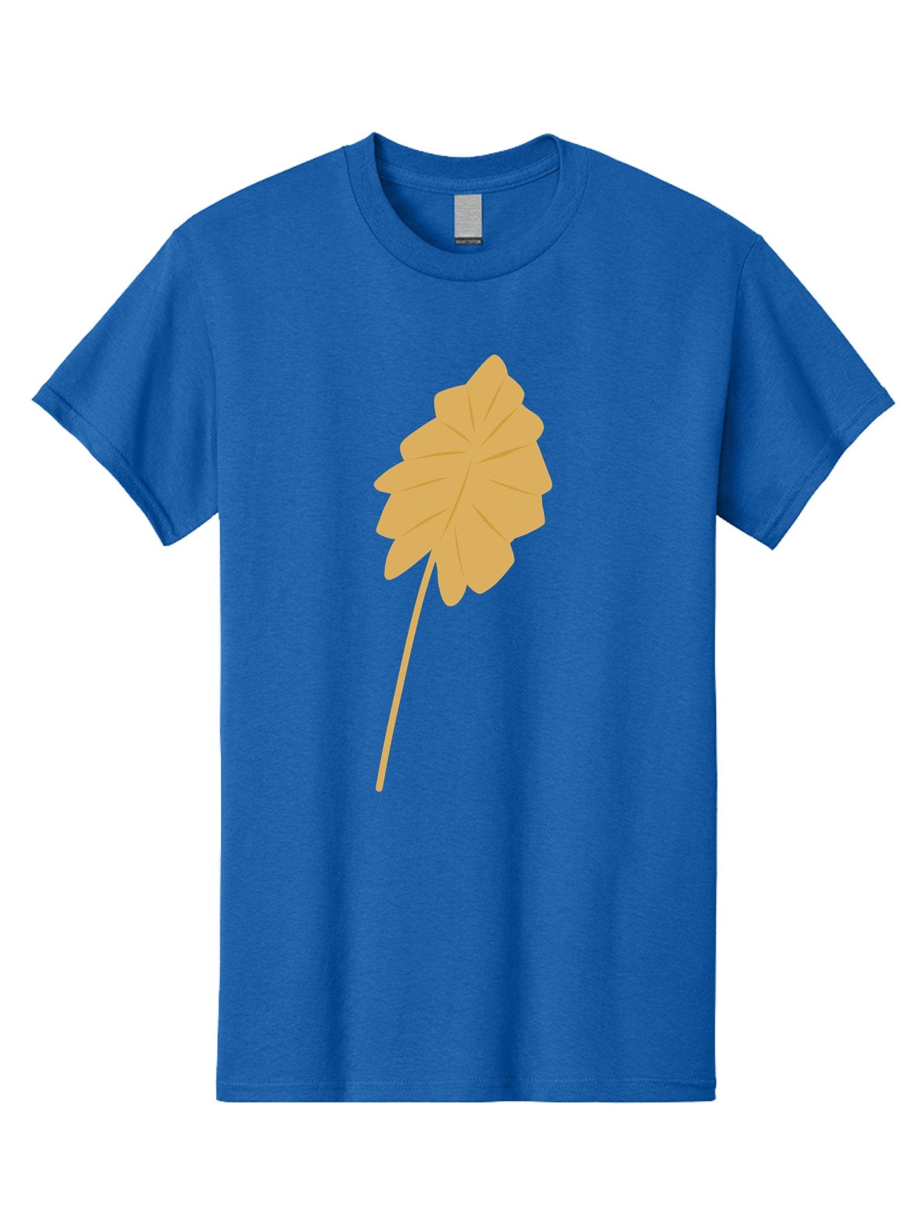 Orange-Leaf Men'S Graphic Tee, 100% Cotton, Comfortable Casual Summer Wear, Machine Washable, Golden Leaf, Simple Design, Autumn Symbol, Nature Icon, Vibrant Yellow, Leaf Illustration, Digital Art Aae036 10