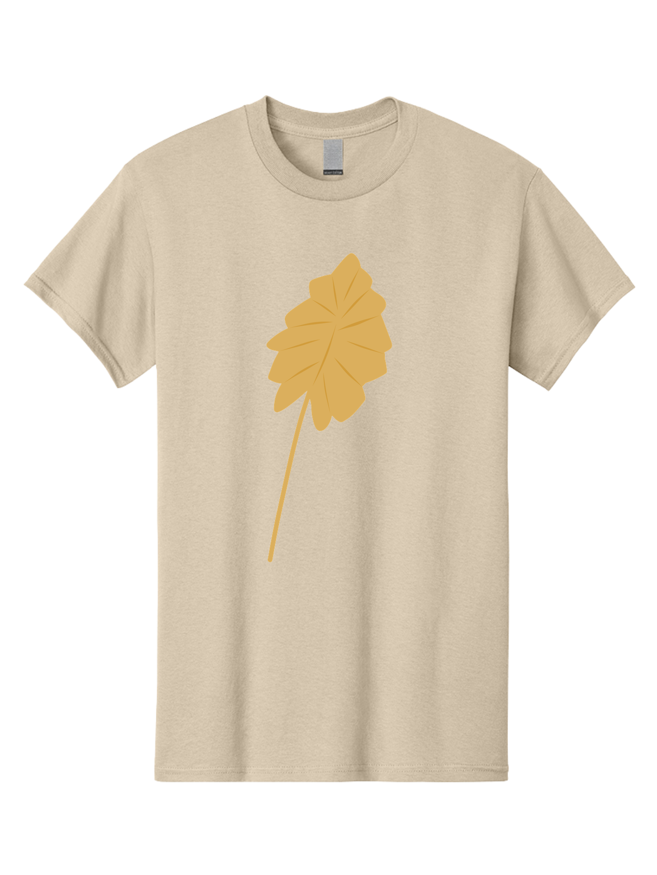 Orange-Leaf Men'S Graphic Tee, 100% Cotton, Comfortable Casual Summer Wear, Machine Washable, Golden Leaf, Simple Design, Autumn Symbol, Nature Icon, Vibrant Yellow, Leaf Illustration, Digital Art Aae036 29