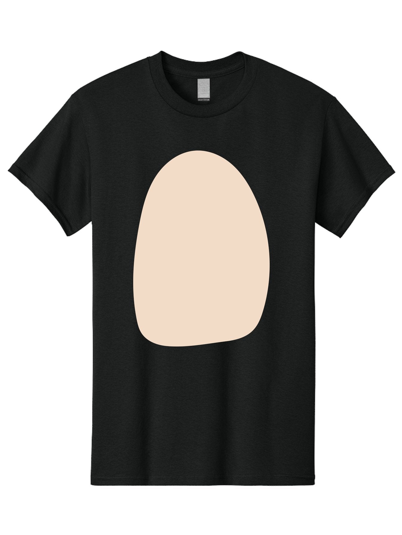 Oval-Shape-1 Men'S Graphic Tee, 100% Cotton, Comfortable Casual Summer Wear, Machine Washable, Oval Shape, Soft Peach Color, Minimalist Design, Simple Graphic, Abstract Shape, Modern Art Aae037 4