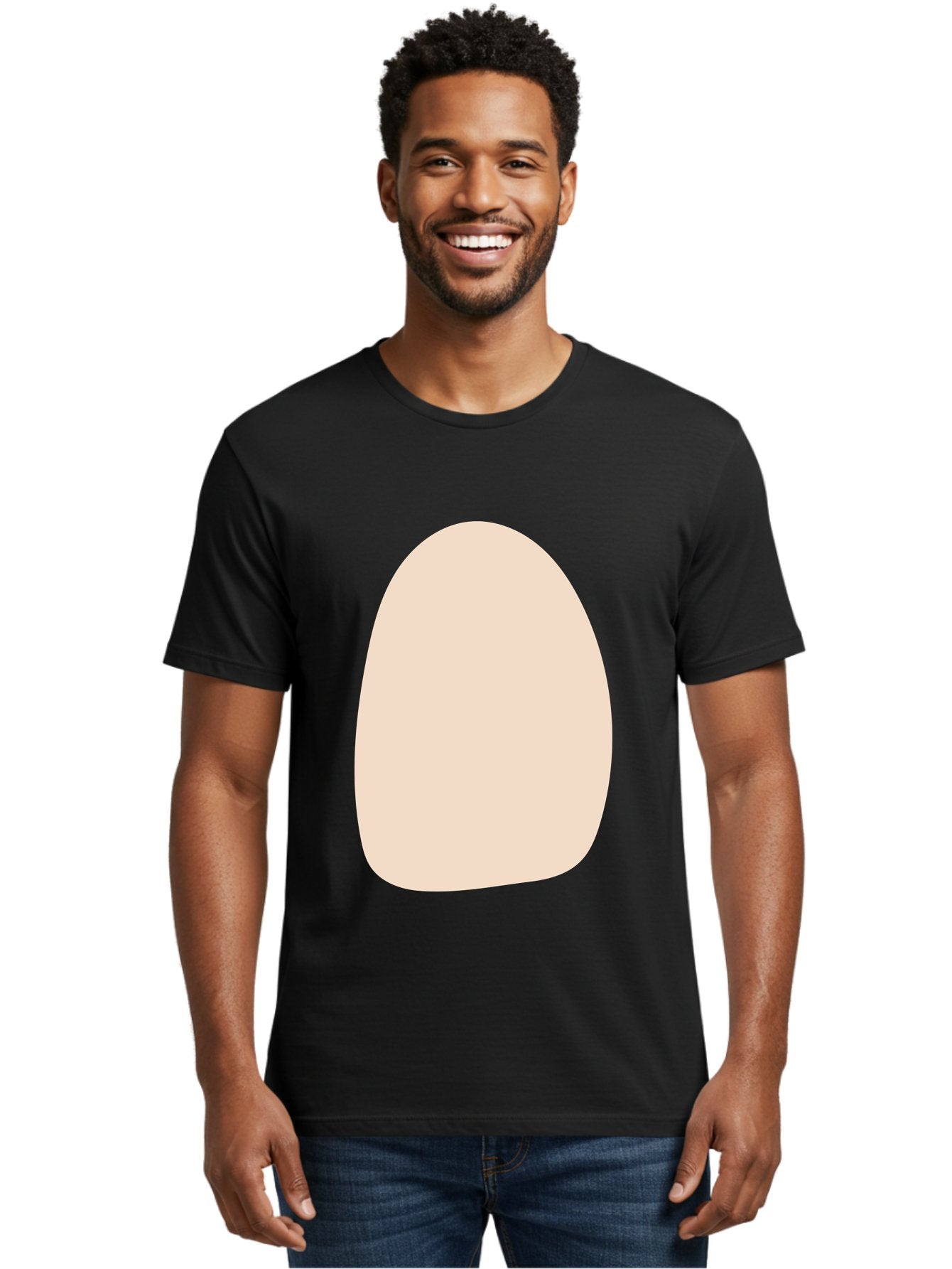Oval-Shape-1 Men'S Graphic Tee, 100% Cotton, Comfortable Casual Summer Wear, Machine Washable, Oval Shape, Soft Peach Color, Minimalist Design, Simple Graphic, Abstract Shape, Modern Art Aae037 18