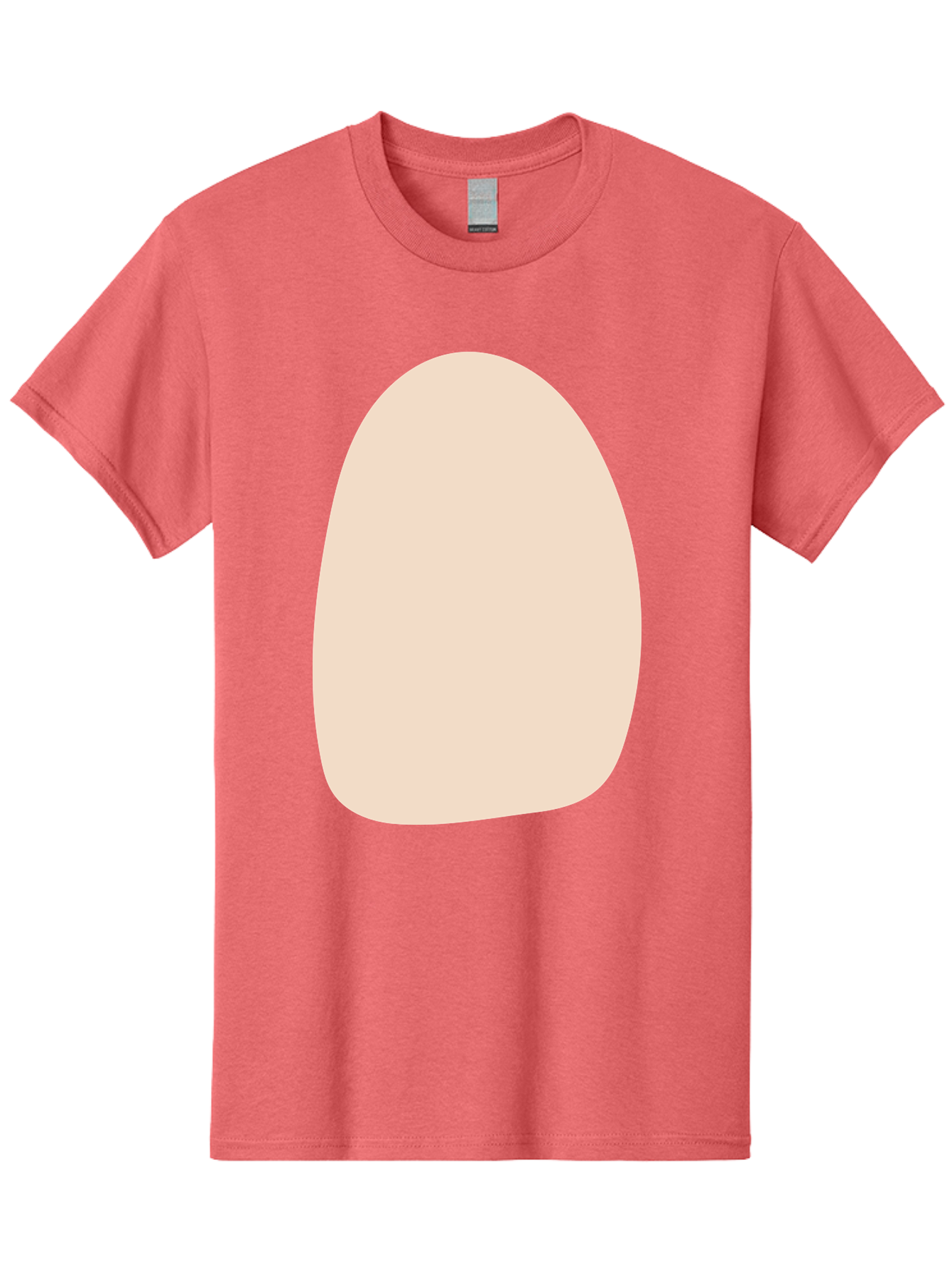 Oval-Shape-1 Men'S Graphic Tee, 100% Cotton, Comfortable Casual Summer Wear, Machine Washable, Oval Shape, Soft Peach Color, Minimalist Design, Simple Graphic, Abstract Shape, Modern Art Aae037 5