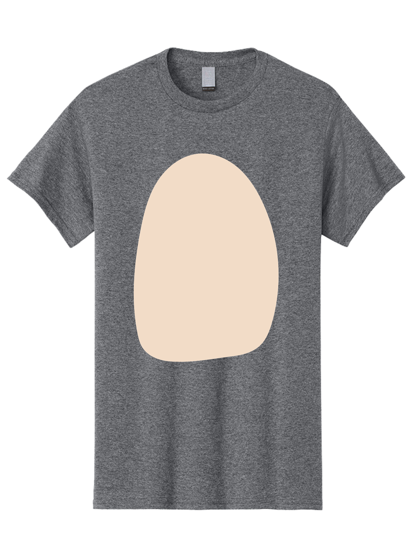 Oval-Shape-1 Men'S Graphic Tee, 100% Cotton, Comfortable Casual Summer Wear, Machine Washable, Oval Shape, Soft Peach Color, Minimalist Design, Simple Graphic, Abstract Shape, Modern Art Aae037