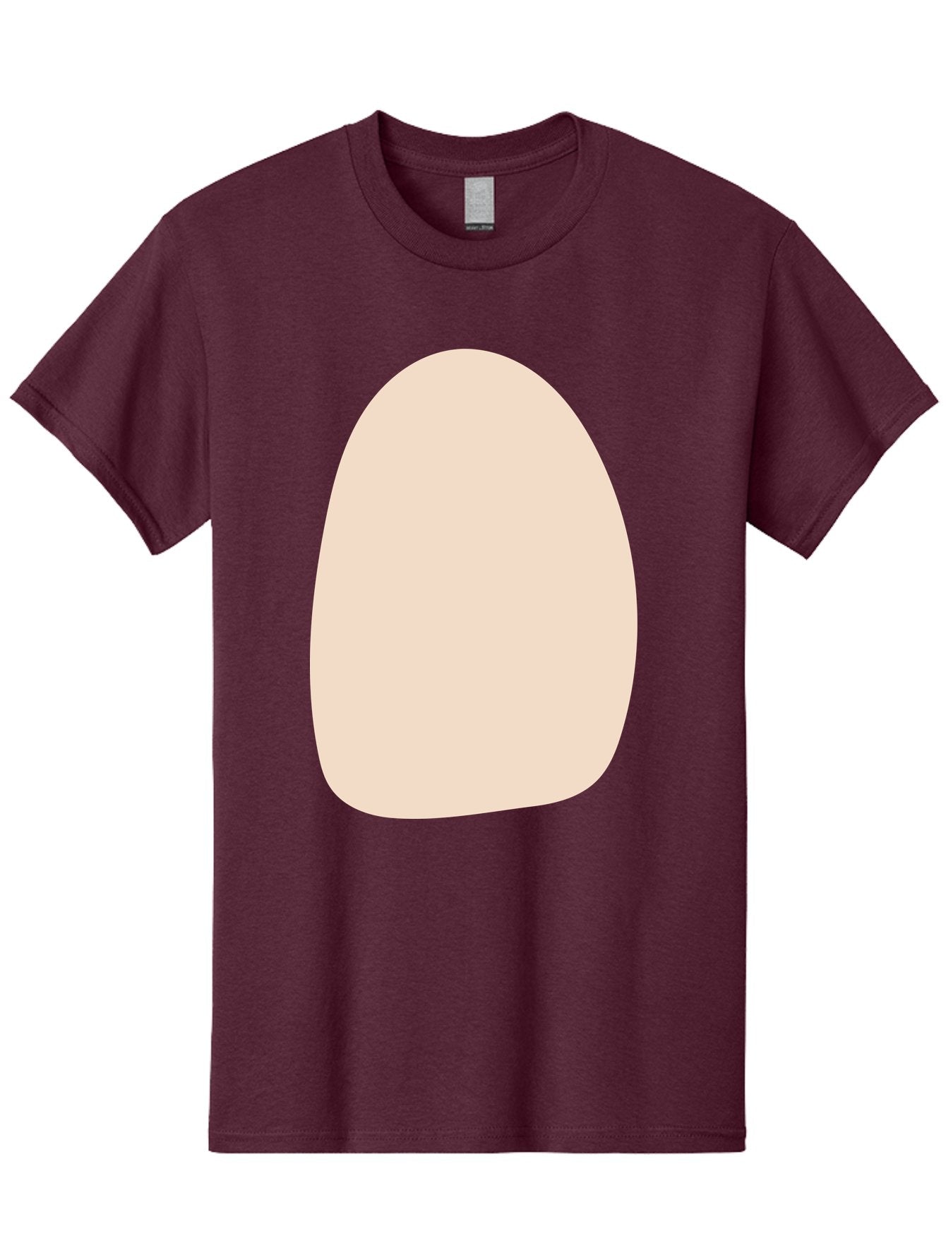Oval-Shape-1 Men'S Graphic Tee, 100% Cotton, Comfortable Casual Summer Wear, Machine Washable, Oval Shape, Soft Peach Color, Minimalist Design, Simple Graphic, Abstract Shape, Modern Art Aae037 3