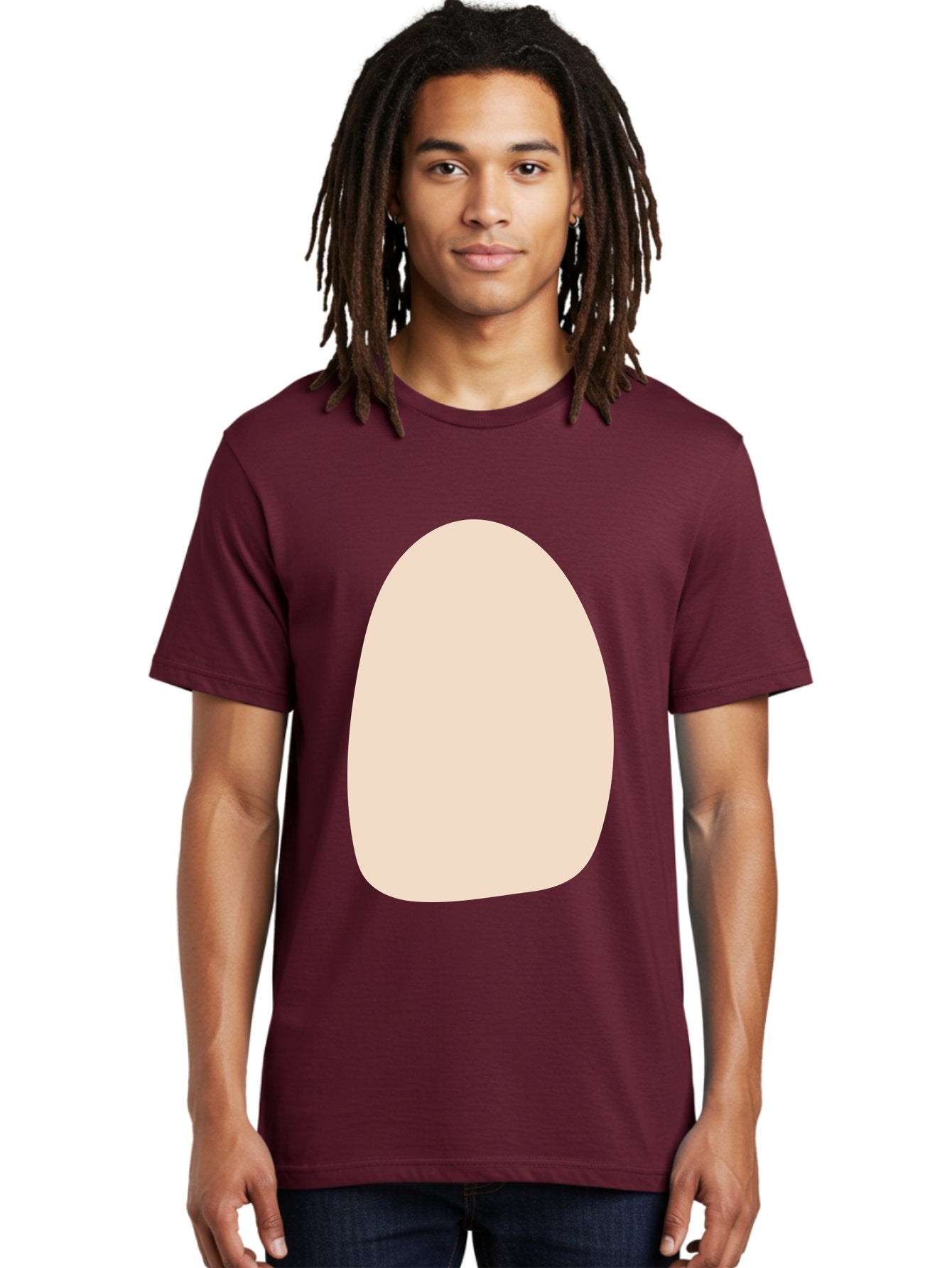 Oval-Shape-1 Men'S Graphic Tee, 100% Cotton, Comfortable Casual Summer Wear, Machine Washable, Oval Shape, Soft Peach Color, Minimalist Design, Simple Graphic, Abstract Shape, Modern Art Aae037 22