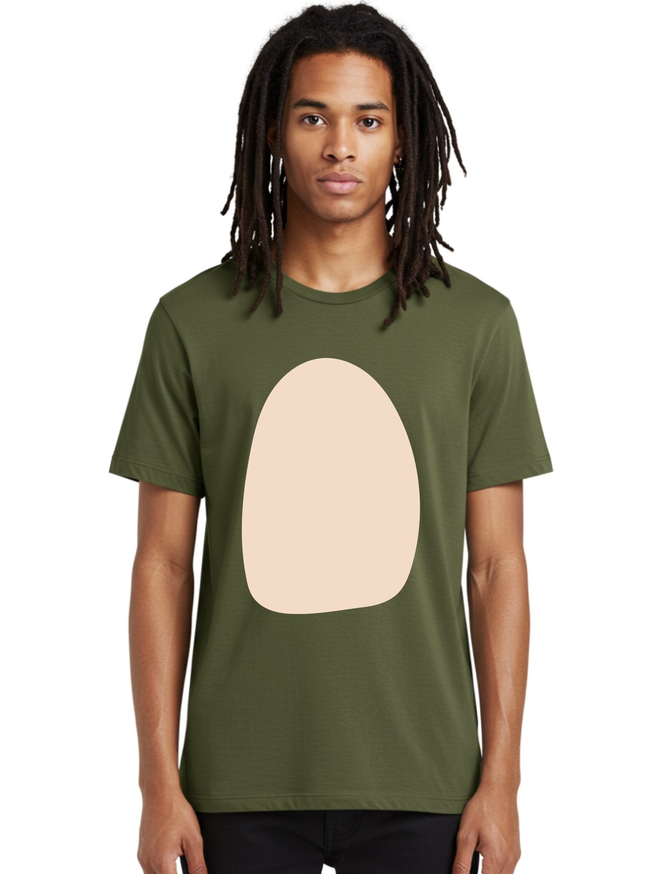 Oval-Shape-1 Men'S Graphic Tee, 100% Cotton, Comfortable Casual Summer Wear, Machine Washable, Oval Shape, Soft Peach Color, Minimalist Design, Simple Graphic, Abstract Shape, Modern Art Aae037 20