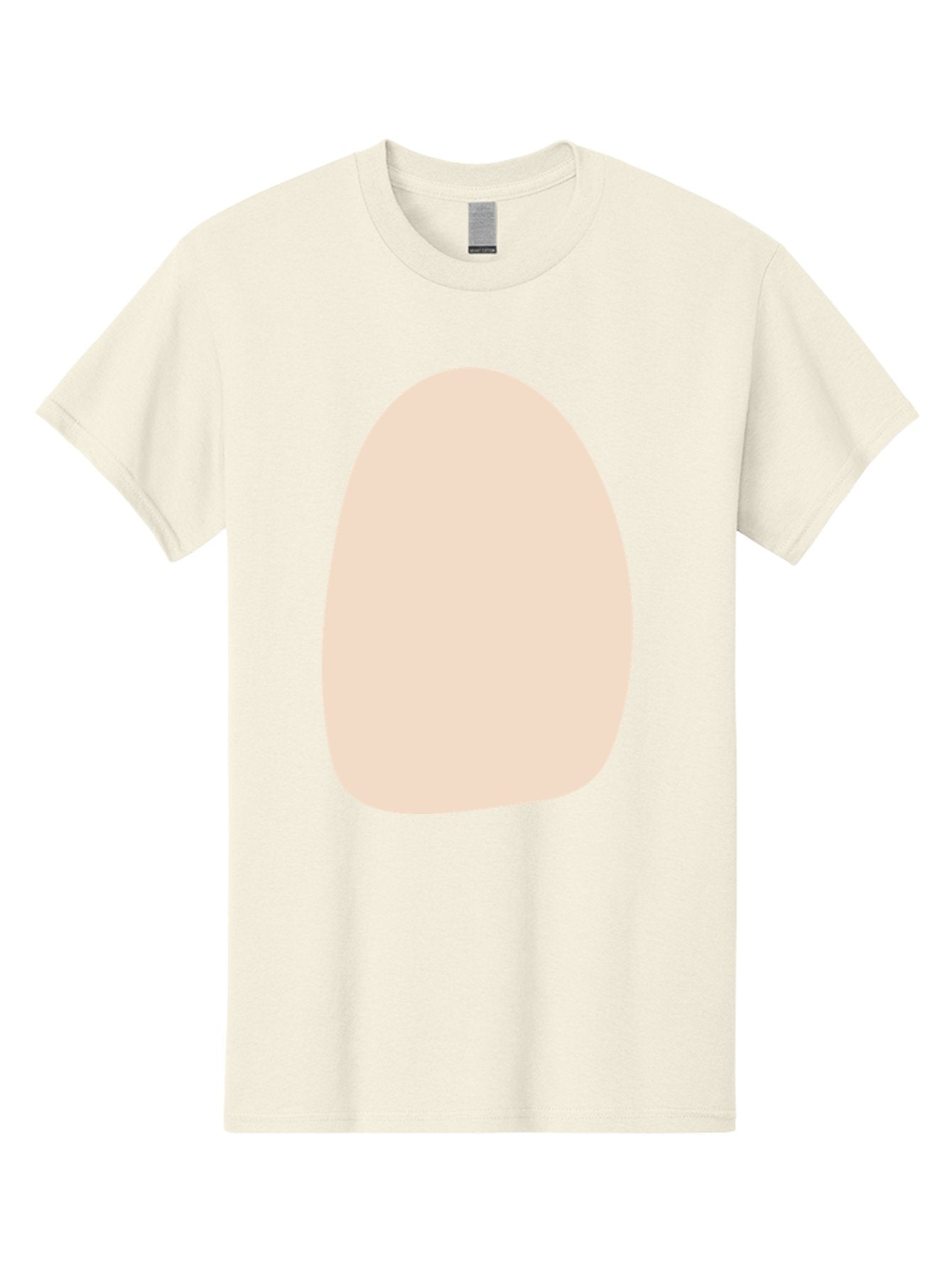 Oval-Shape-1 Men'S Graphic Tee, 100% Cotton, Comfortable Casual Summer Wear, Machine Washable, Oval Shape, Soft Peach Color, Minimalist Design, Simple Graphic, Abstract Shape, Modern Art Aae037