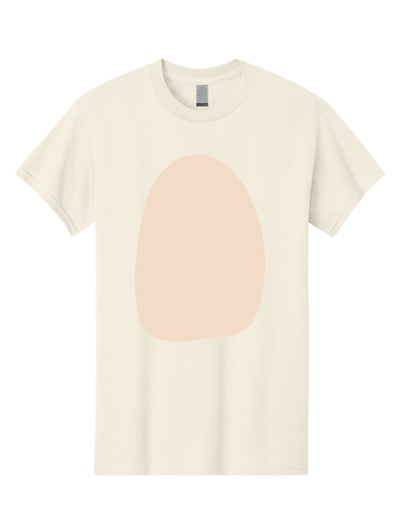 Oval-Shape-1 Men'S Graphic Tee, 100% Cotton, Comfortable Casual Summer Wear, Machine Washable, Oval Shape, Soft Peach Color, Minimalist Design, Simple Graphic, Abstract Shape, Modern Art Aae037 21