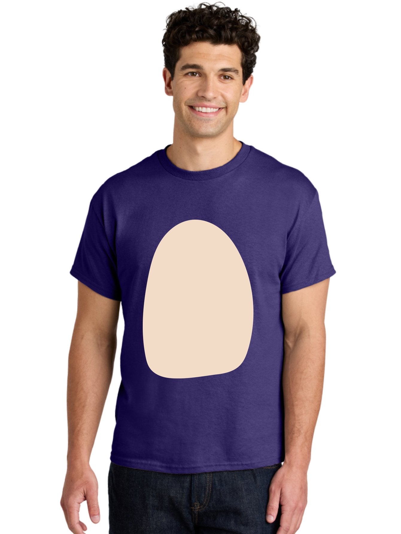 Oval-Shape-1 Men'S Graphic Tee, 100% Cotton, Comfortable Casual Summer Wear, Machine Washable, Oval Shape, Soft Peach Color, Minimalist Design, Simple Graphic, Abstract Shape, Modern Art Aae037 23