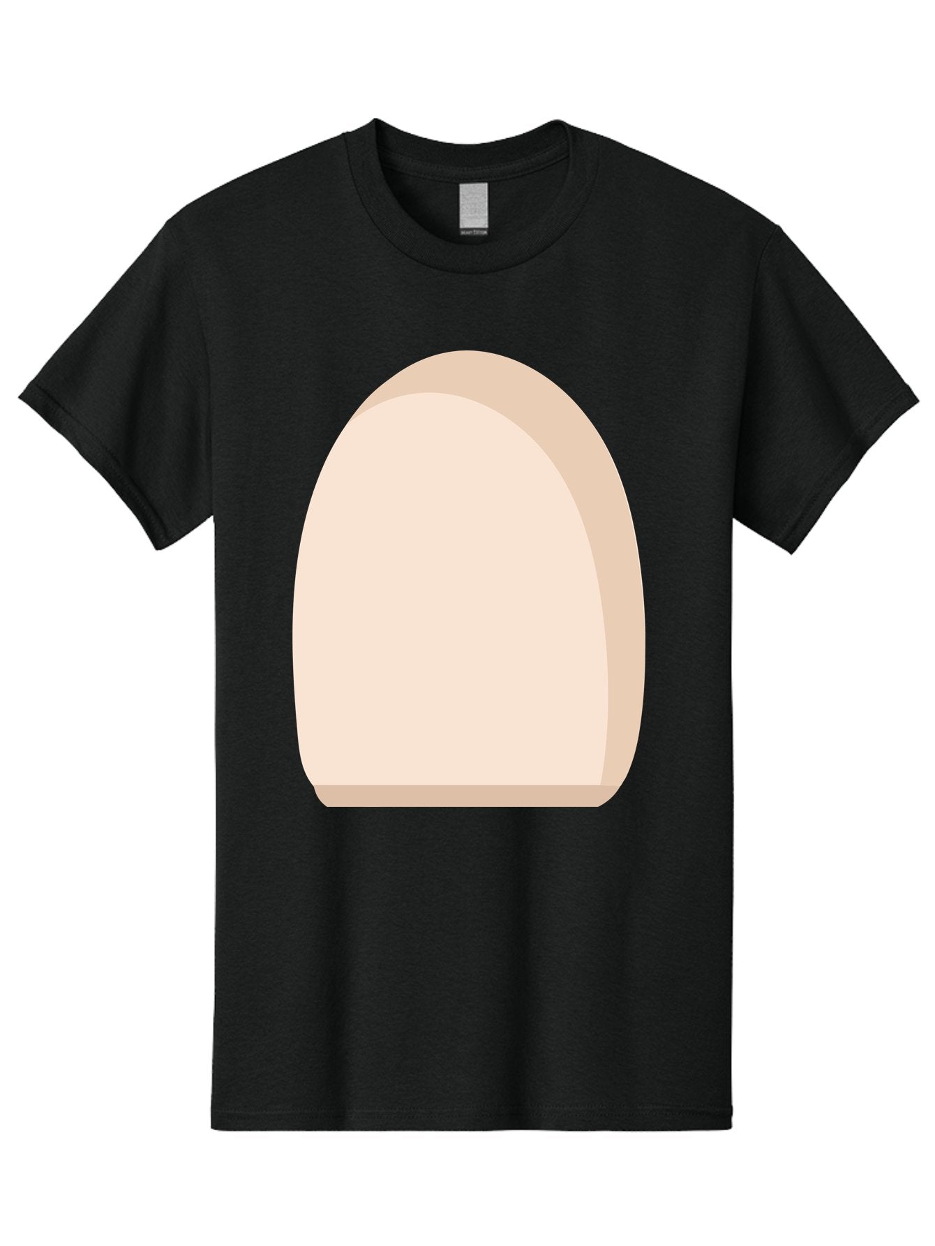 Oval-Shape-2 Men'S Graphic Tee, 100% Cotton, Comfortable Casual Summer Wear, Machine Washable, Oval Shape, Egg Shape, Simple Design, Minimalist Art, Beige Color, Soft Graphics, Abstract Form, Digital Illustration Aae038 4