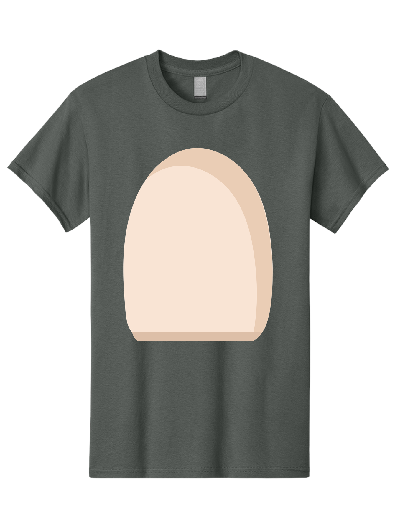 Oval-Shape-2 Men'S Graphic Tee, 100% Cotton, Comfortable Casual Summer Wear, Machine Washable, Oval Shape, Egg Shape, Simple Design, Minimalist Art, Beige Color, Soft Graphics, Abstract Form, Digital Illustration Aae038 3