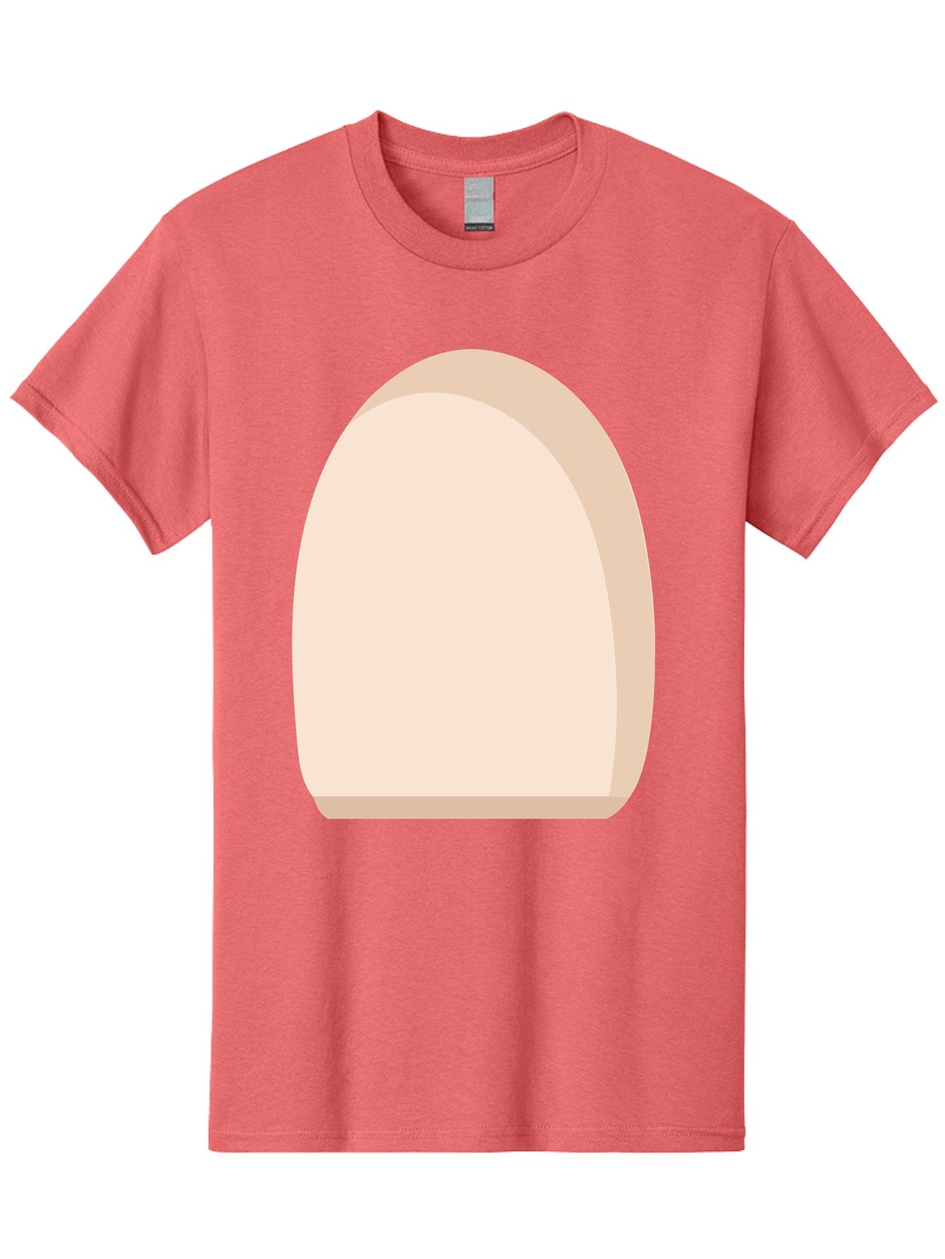 Oval-Shape-2 Men'S Graphic Tee, 100% Cotton, Comfortable Casual Summer Wear, Machine Washable, Oval Shape, Egg Shape, Simple Design, Minimalist Art, Beige Color, Soft Graphics, Abstract Form, Digital Illustration Aae038 5