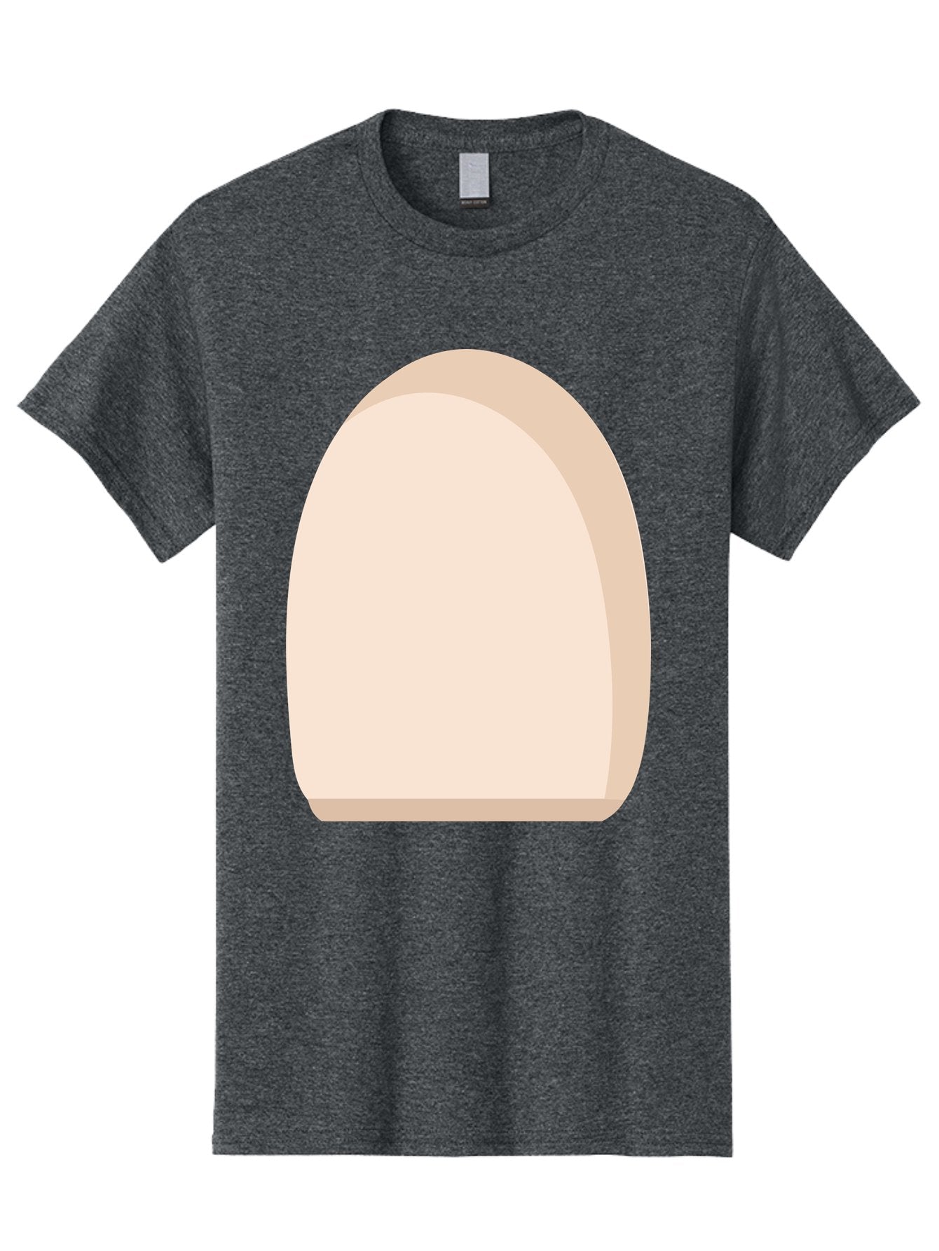 Oval-Shape-2 Men'S Graphic Tee, 100% Cotton, Comfortable Casual Summer Wear, Machine Washable, Oval Shape, Egg Shape, Simple Design, Minimalist Art, Beige Color, Soft Graphics, Abstract Form, Digital Illustration Aae038 3