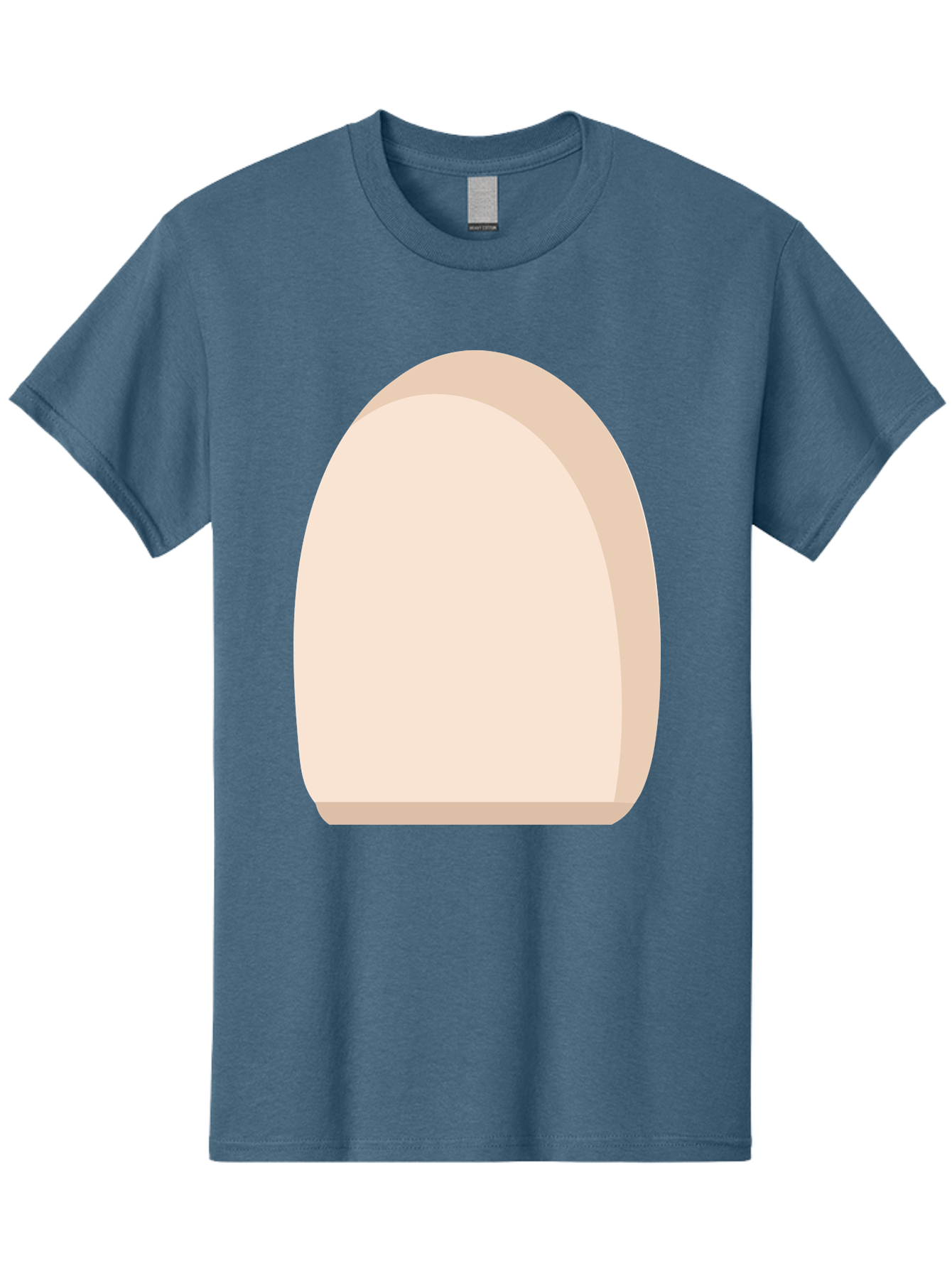 Oval-Shape-2 Men'S Graphic Tee, 100% Cotton, Comfortable Casual Summer Wear, Machine Washable, Oval Shape, Egg Shape, Simple Design, Minimalist Art, Beige Color, Soft Graphics, Abstract Form, Digital Illustration Aae038 25