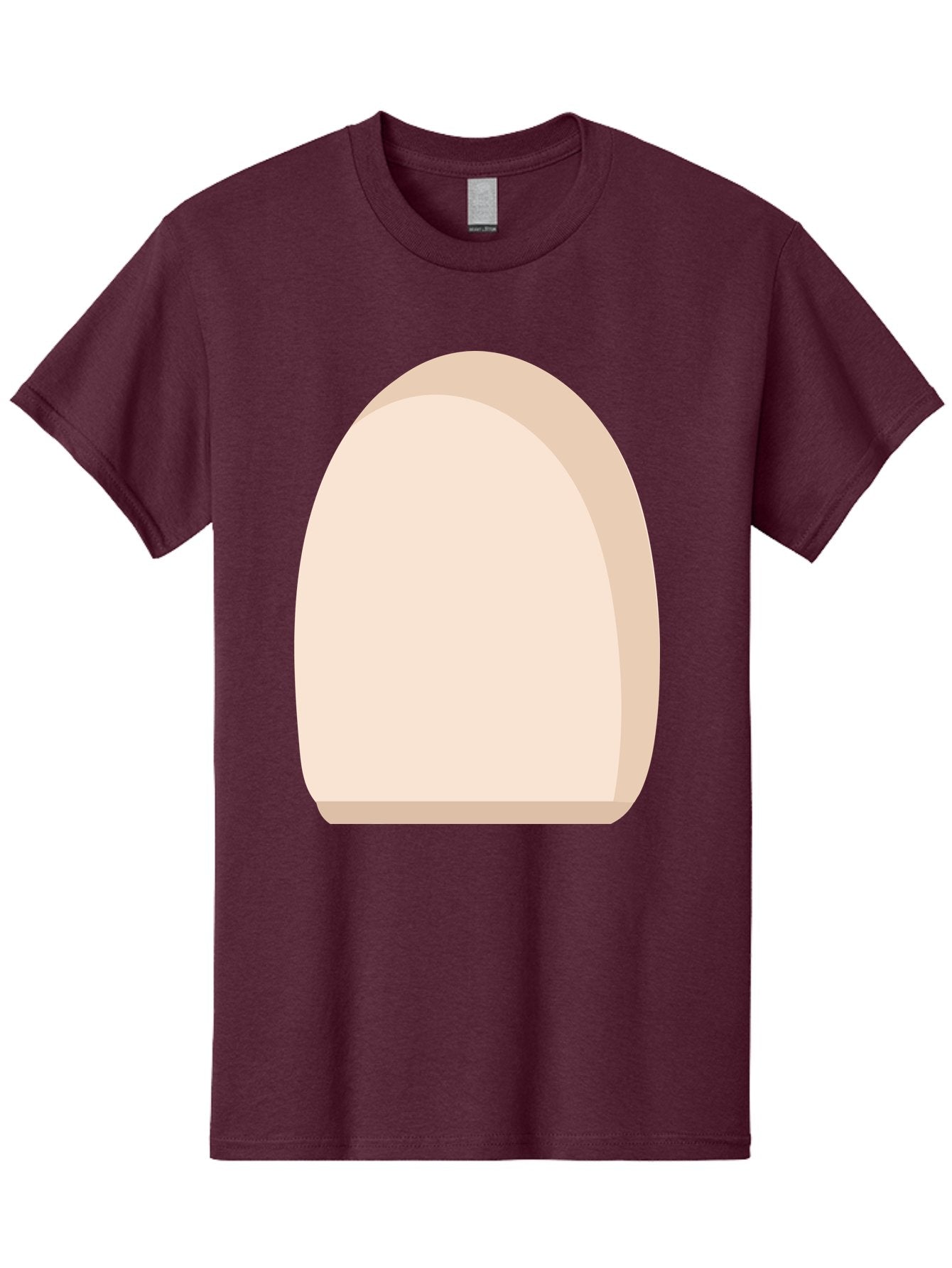 Oval-Shape-2 Men'S Graphic Tee, 100% Cotton, Comfortable Casual Summer Wear, Machine Washable, Oval Shape, Egg Shape, Simple Design, Minimalist Art, Beige Color, Soft Graphics, Abstract Form, Digital Illustration Aae038