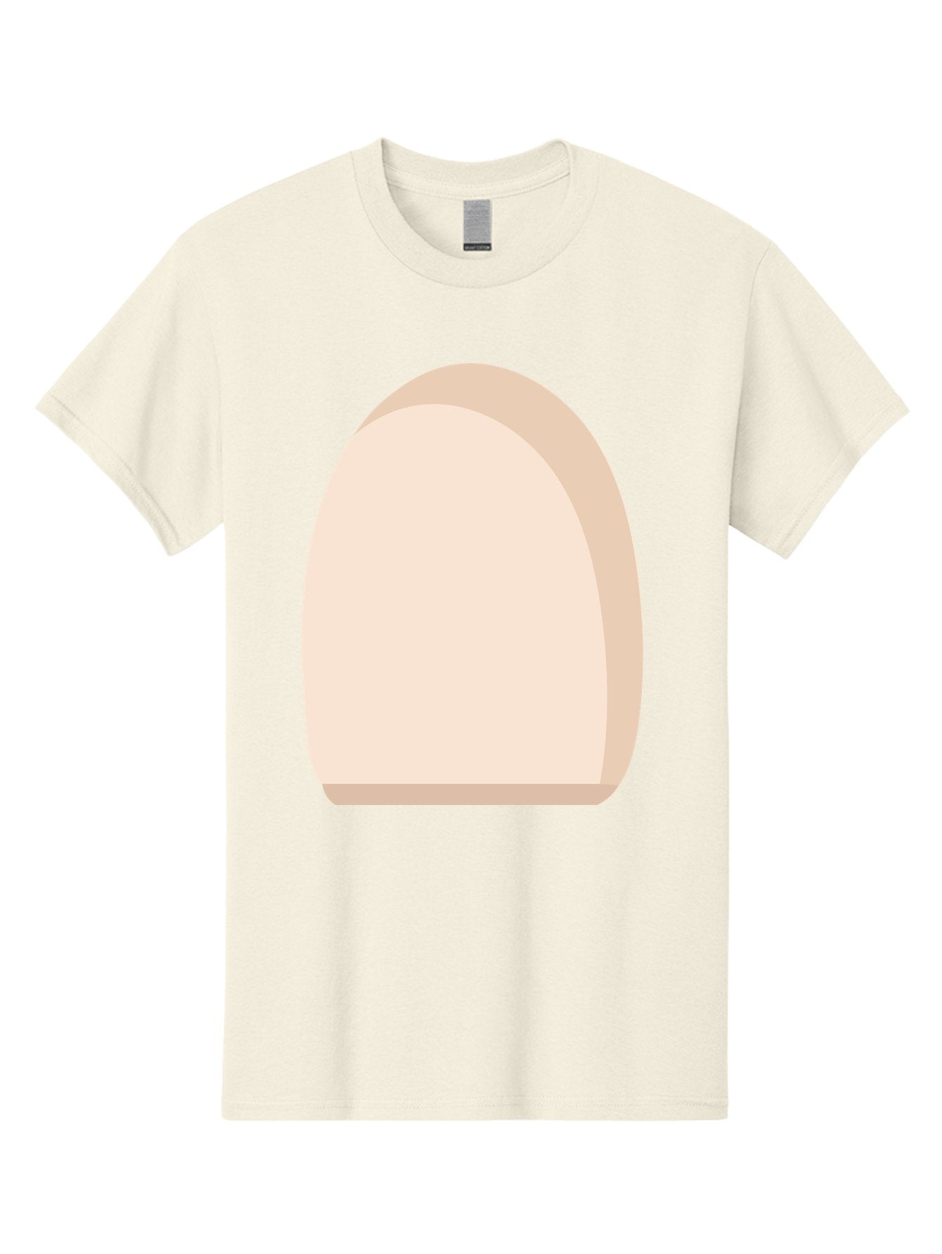 Oval-Shape-2 Men'S Graphic Tee, 100% Cotton, Comfortable Casual Summer Wear, Machine Washable, Oval Shape, Egg Shape, Simple Design, Minimalist Art, Beige Color, Soft Graphics, Abstract Form, Digital Illustration Aae038 11