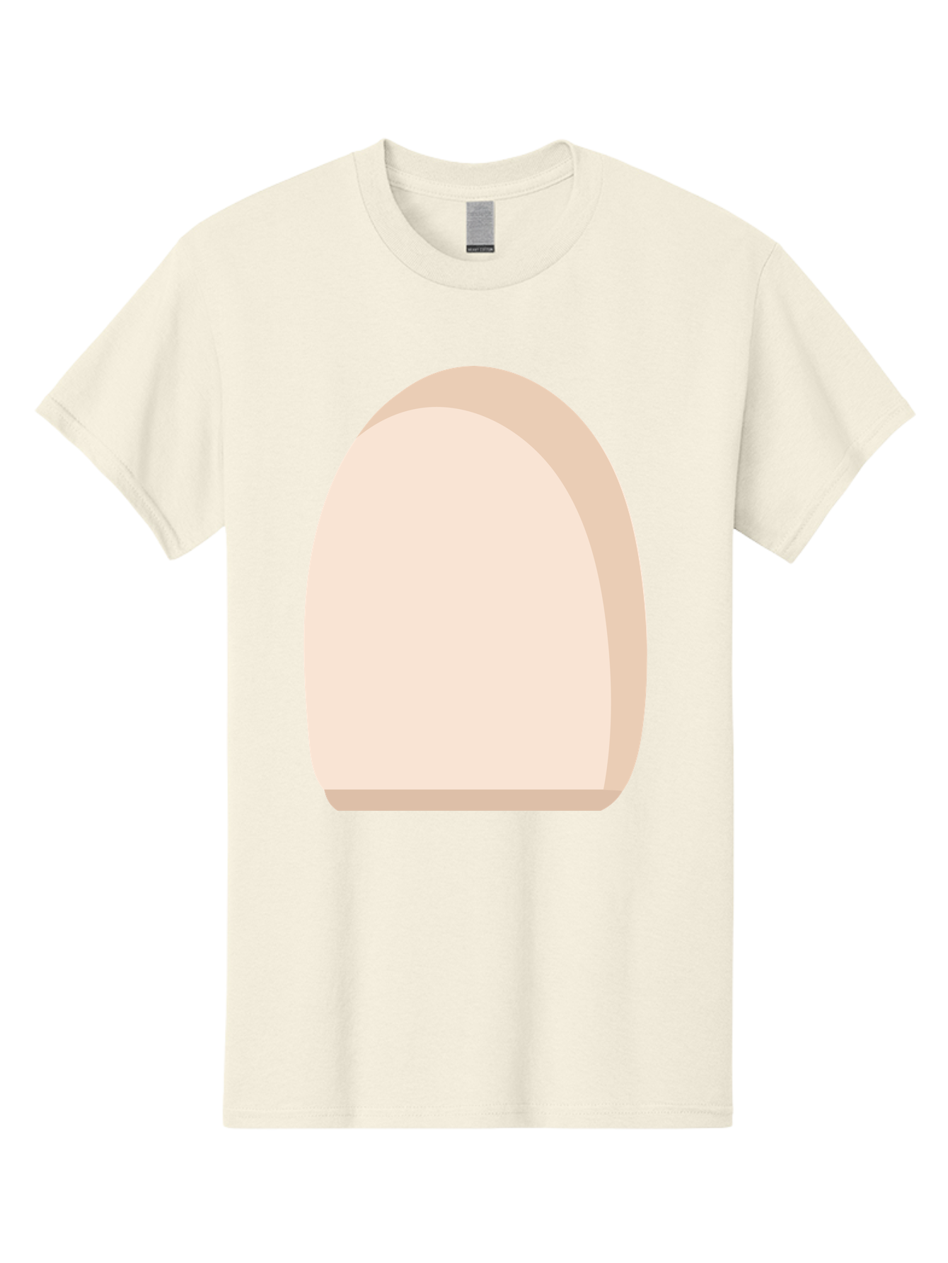 Oval-Shape-2 Men'S Graphic Tee, 100% Cotton, Comfortable Casual Summer Wear, Machine Washable, Oval Shape, Egg Shape, Simple Design, Minimalist Art, Beige Color, Soft Graphics, Abstract Form, Digital Illustration Aae038 7
