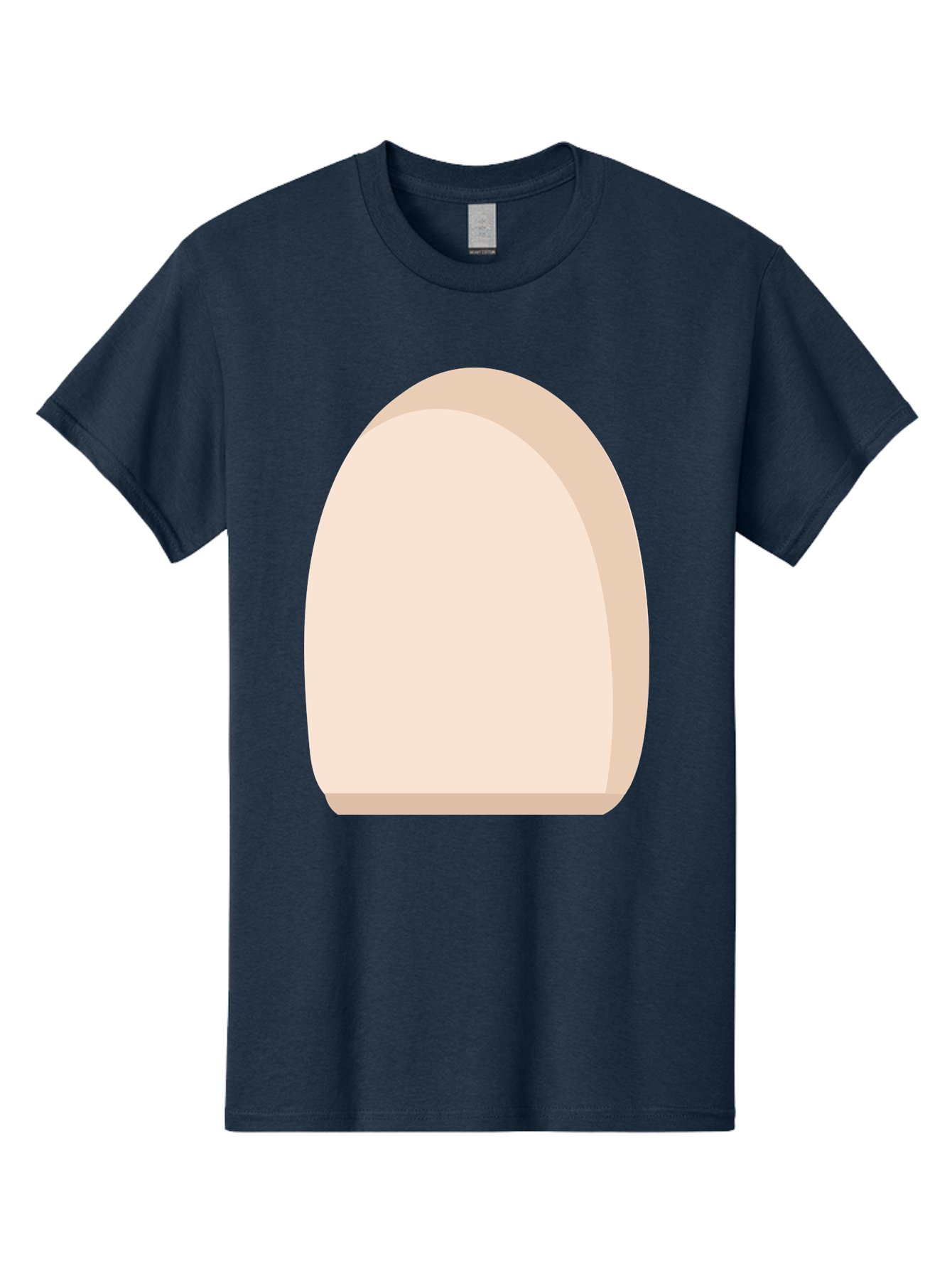 Oval-Shape-2 Men'S Graphic Tee, 100% Cotton, Comfortable Casual Summer Wear, Machine Washable, Oval Shape, Egg Shape, Simple Design, Minimalist Art, Beige Color, Soft Graphics, Abstract Form, Digital Illustration Aae038