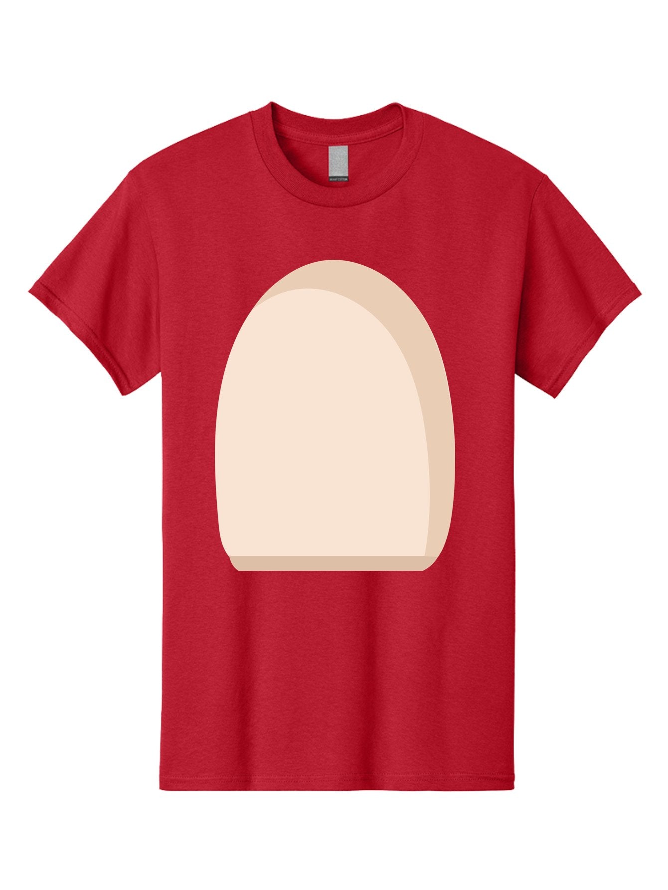 Oval-Shape-2 Men'S Graphic Tee, 100% Cotton, Comfortable Casual Summer Wear, Machine Washable, Oval Shape, Egg Shape, Simple Design, Minimalist Art, Beige Color, Soft Graphics, Abstract Form, Digital Illustration Aae038