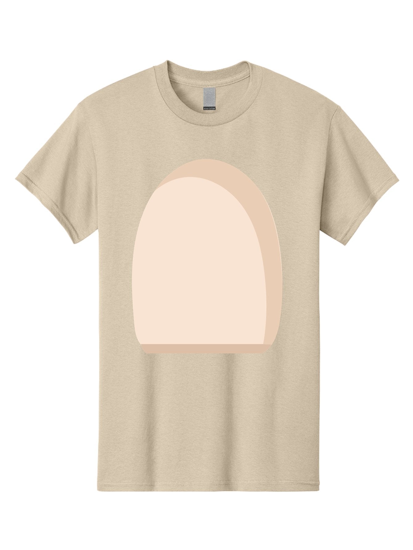 Oval-Shape-2 Men'S Graphic Tee, 100% Cotton, Comfortable Casual Summer Wear, Machine Washable, Oval Shape, Egg Shape, Simple Design, Minimalist Art, Beige Color, Soft Graphics, Abstract Form, Digital Illustration Aae038 10