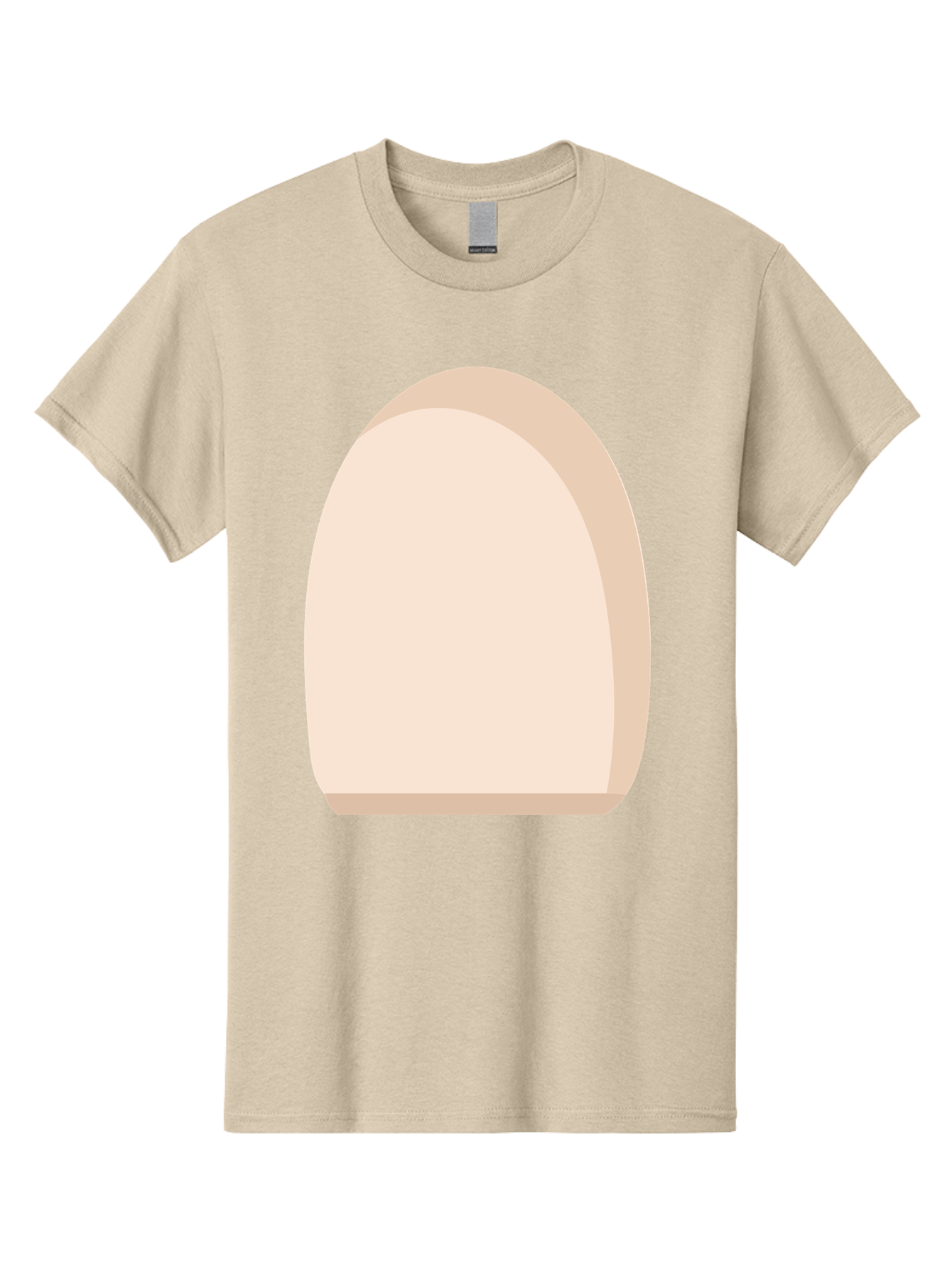 Oval-Shape-2 Men'S Graphic Tee, 100% Cotton, Comfortable Casual Summer Wear, Machine Washable, Oval Shape, Egg Shape, Simple Design, Minimalist Art, Beige Color, Soft Graphics, Abstract Form, Digital Illustration Aae038 27